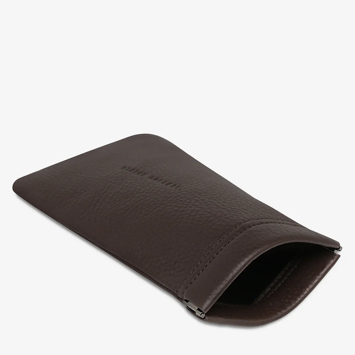 STATUS ANXIETY Keepsake Sunglasses Case in Cocoa Leather - Image 4