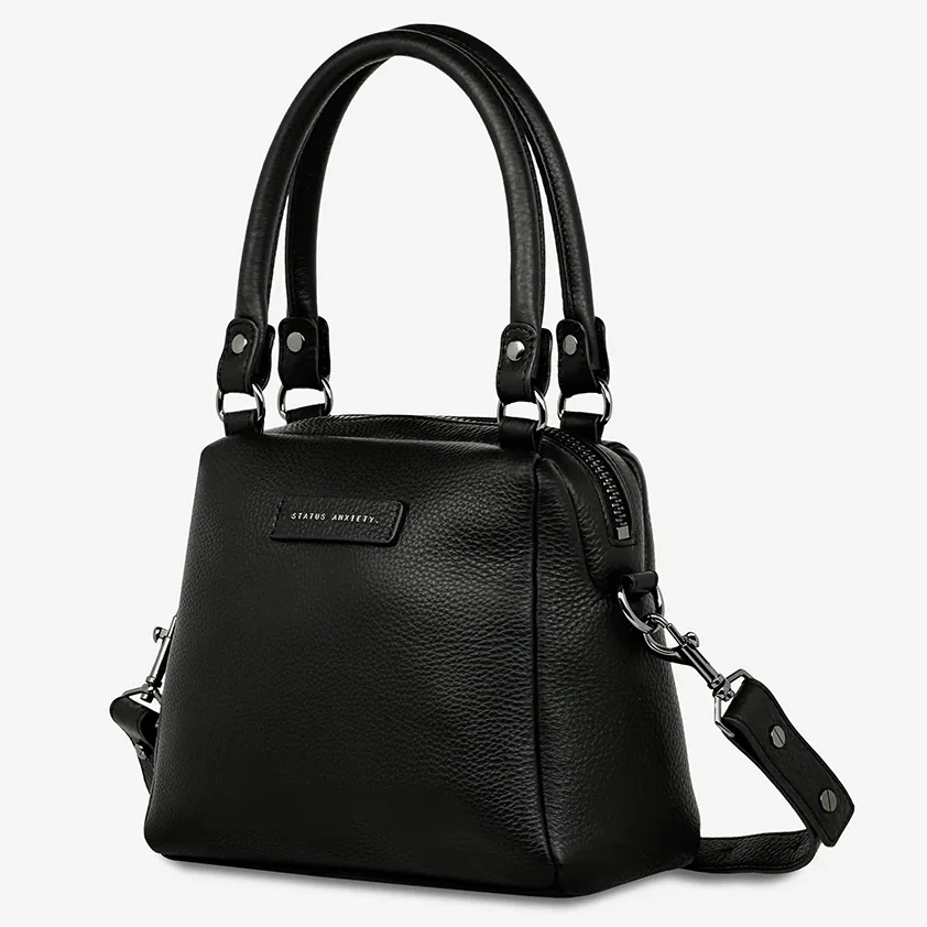 STATUS ANXIETY Mini Mountains Leather Bag - Black - Image 4