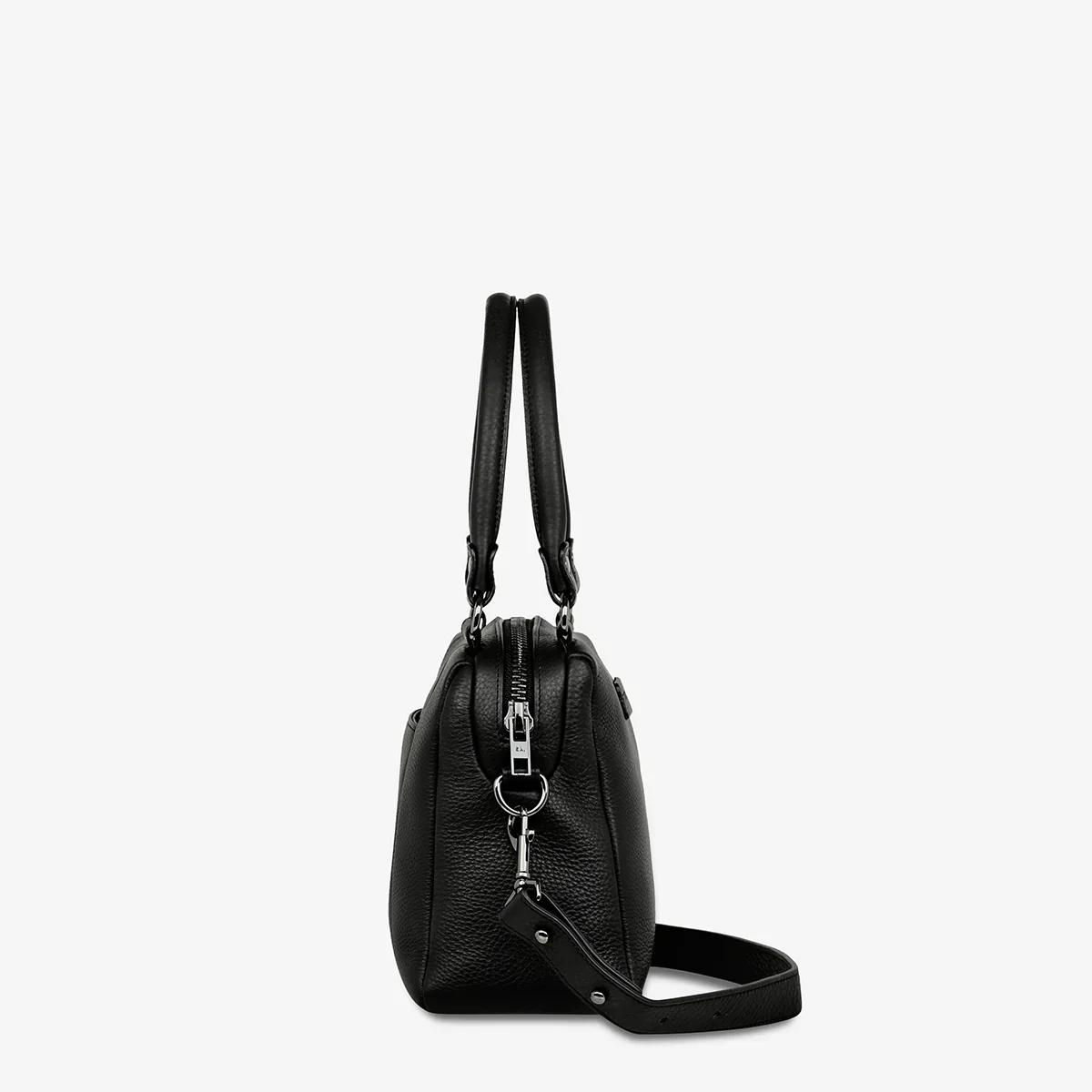 STATUS ANXIETY Mini Mountains Leather Bag - Black - Image 6