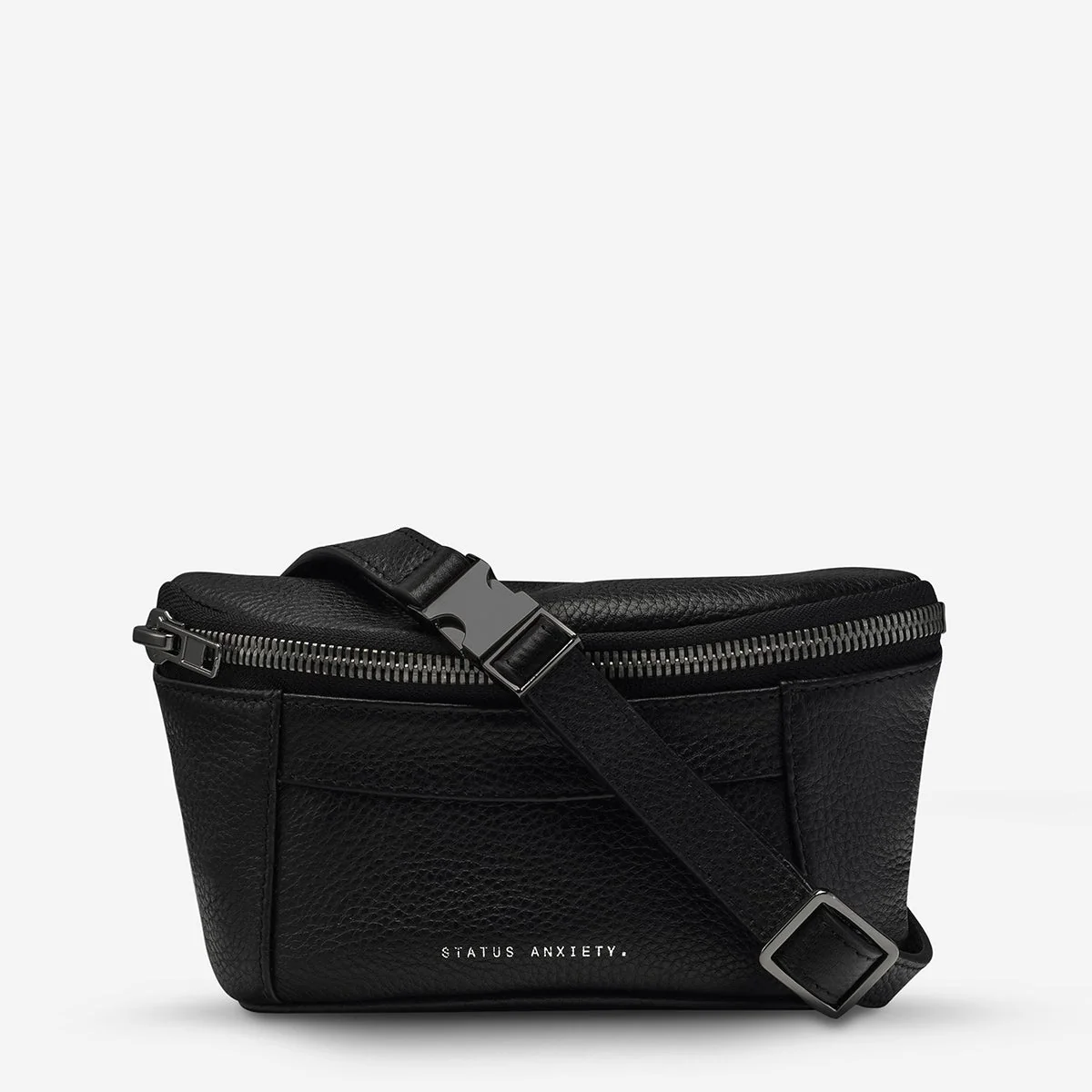 STATUS ANXIETY Womens Best Lies Leather Bum Bag - Black - Image 4