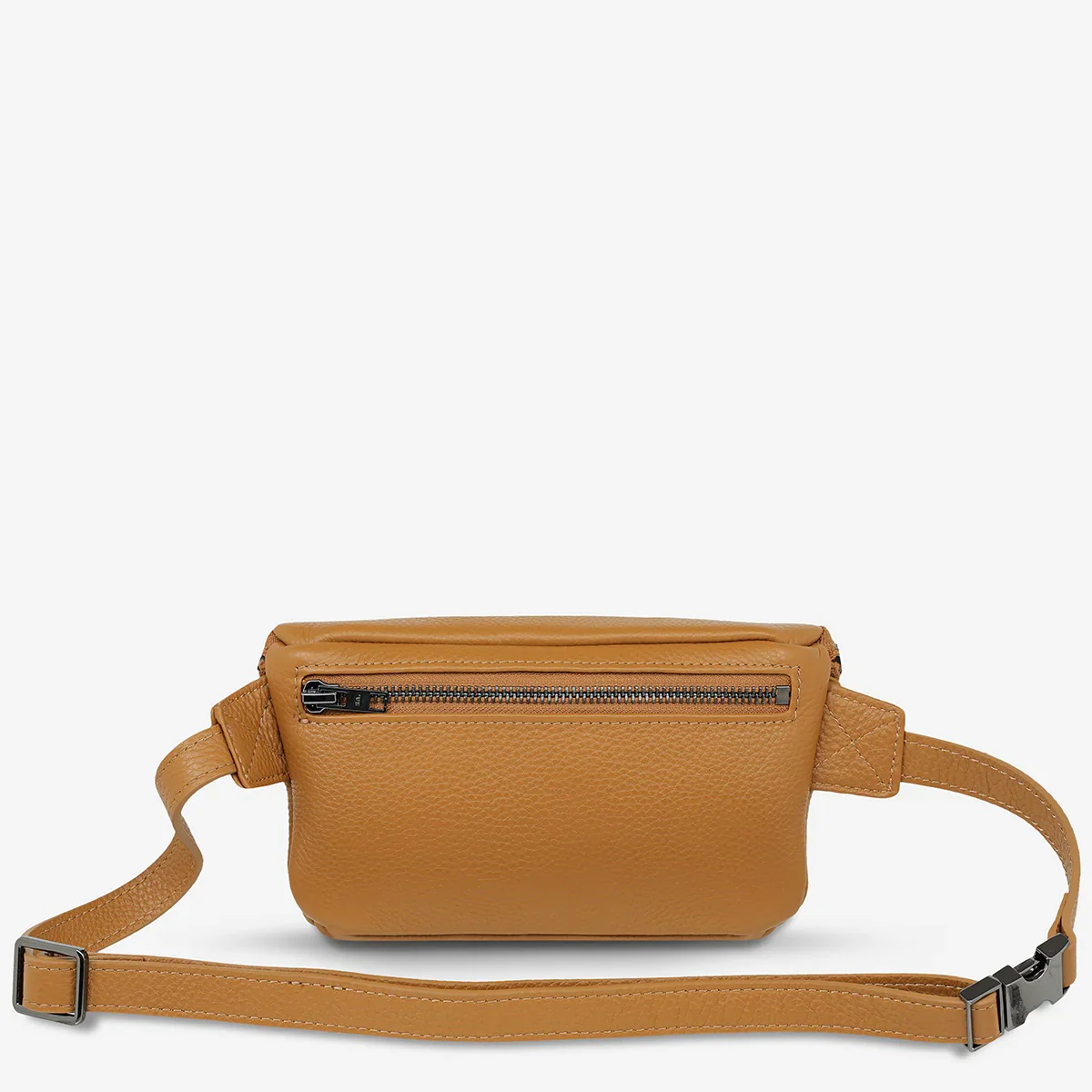 STATUS ANXIETY Womens Best Lies Leather Bum Bag Tan - Image 4