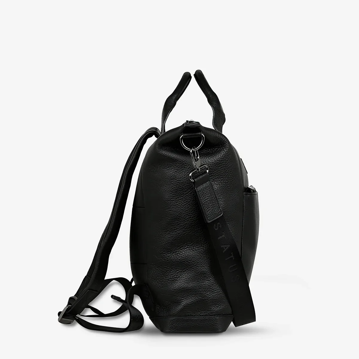 STATUS ANXIETY Womens Comes In Waves Black Leather Bag - Image 3