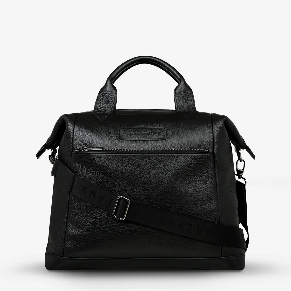 STATUS ANXIETY Womens Comes In Waves Black Leather Bag - Image 5