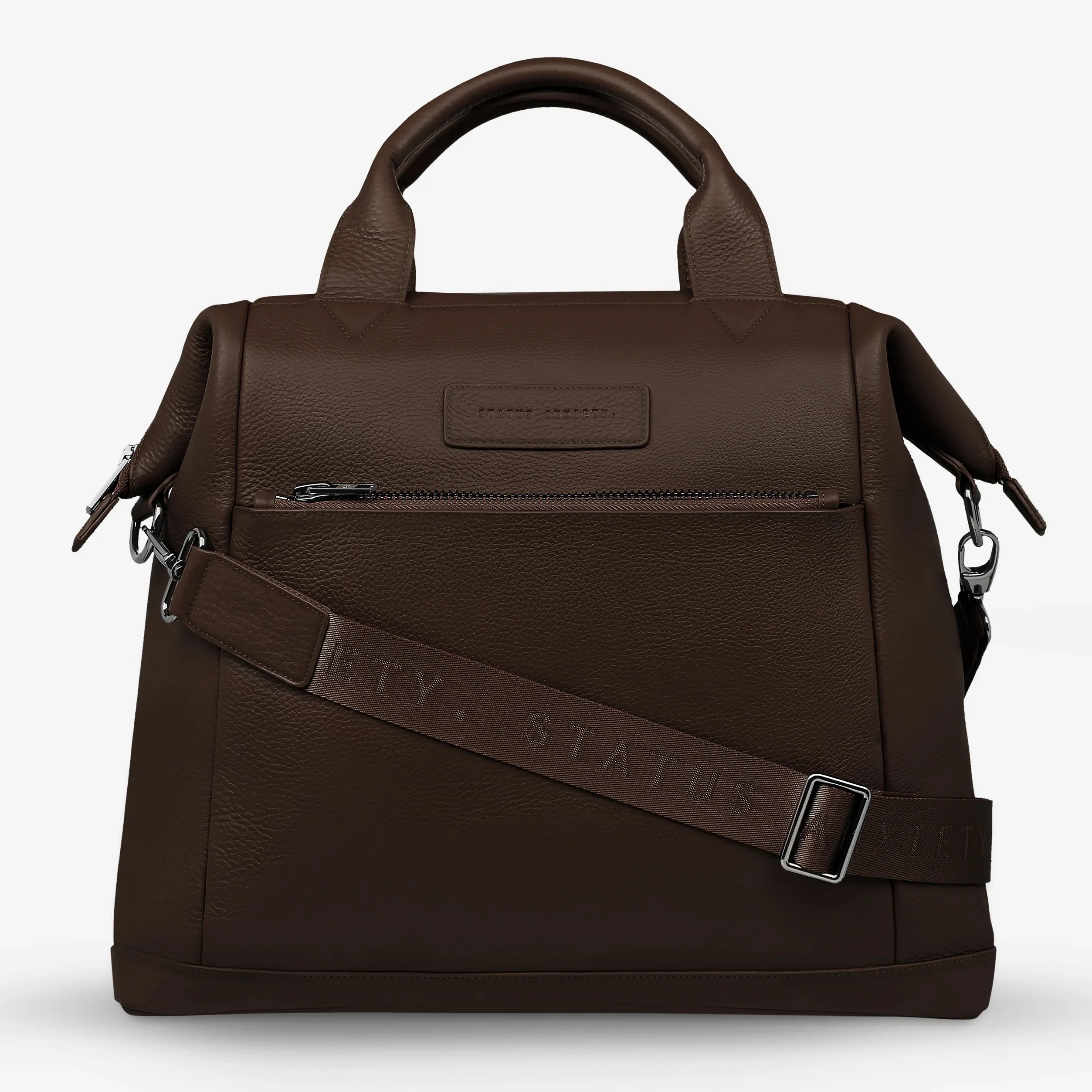 STATUS ANXIETY Womens Comes In Waves Leather Bag - Cocoa