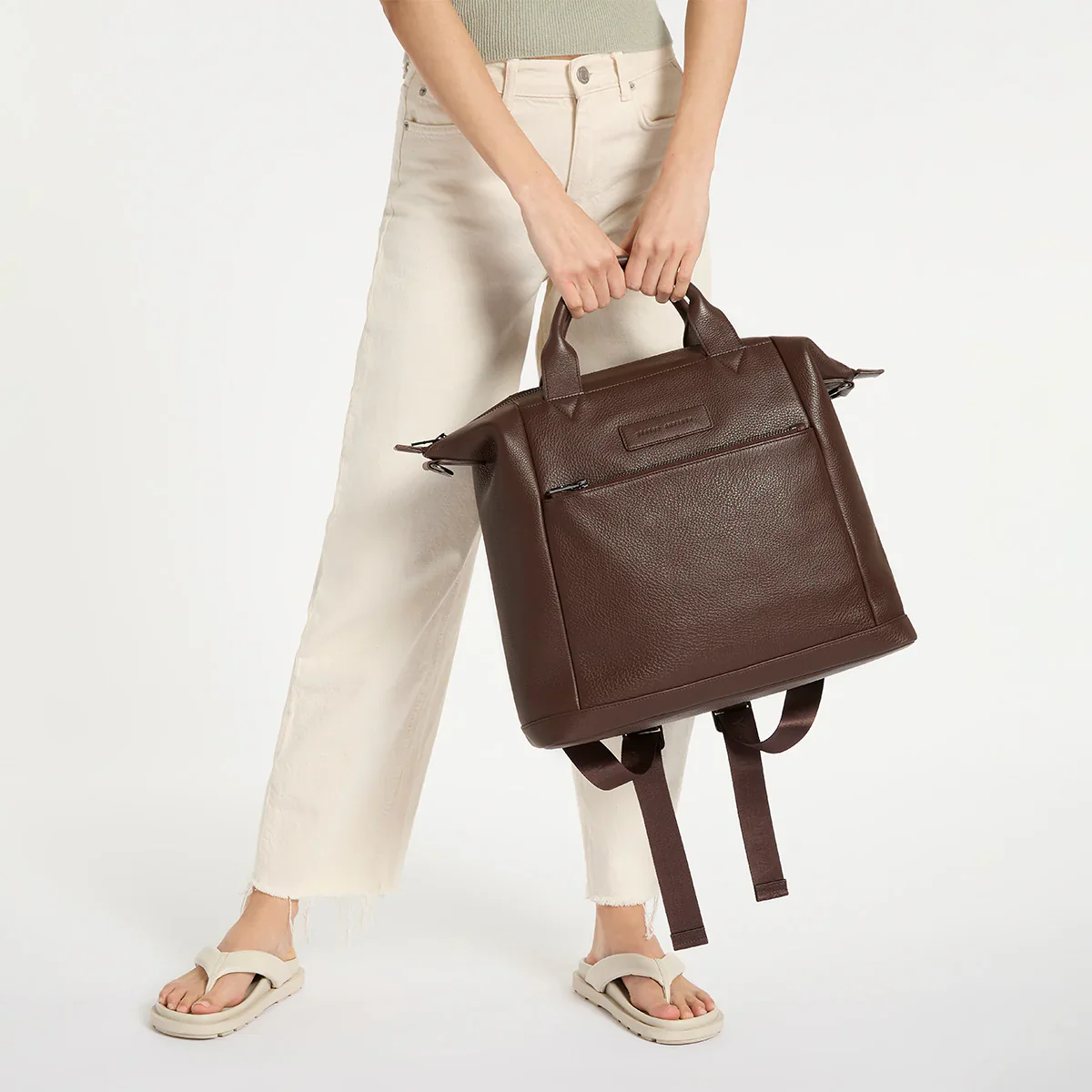 STATUS ANXIETY Womens Comes In Waves Leather Bag - Cocoa - Image 11