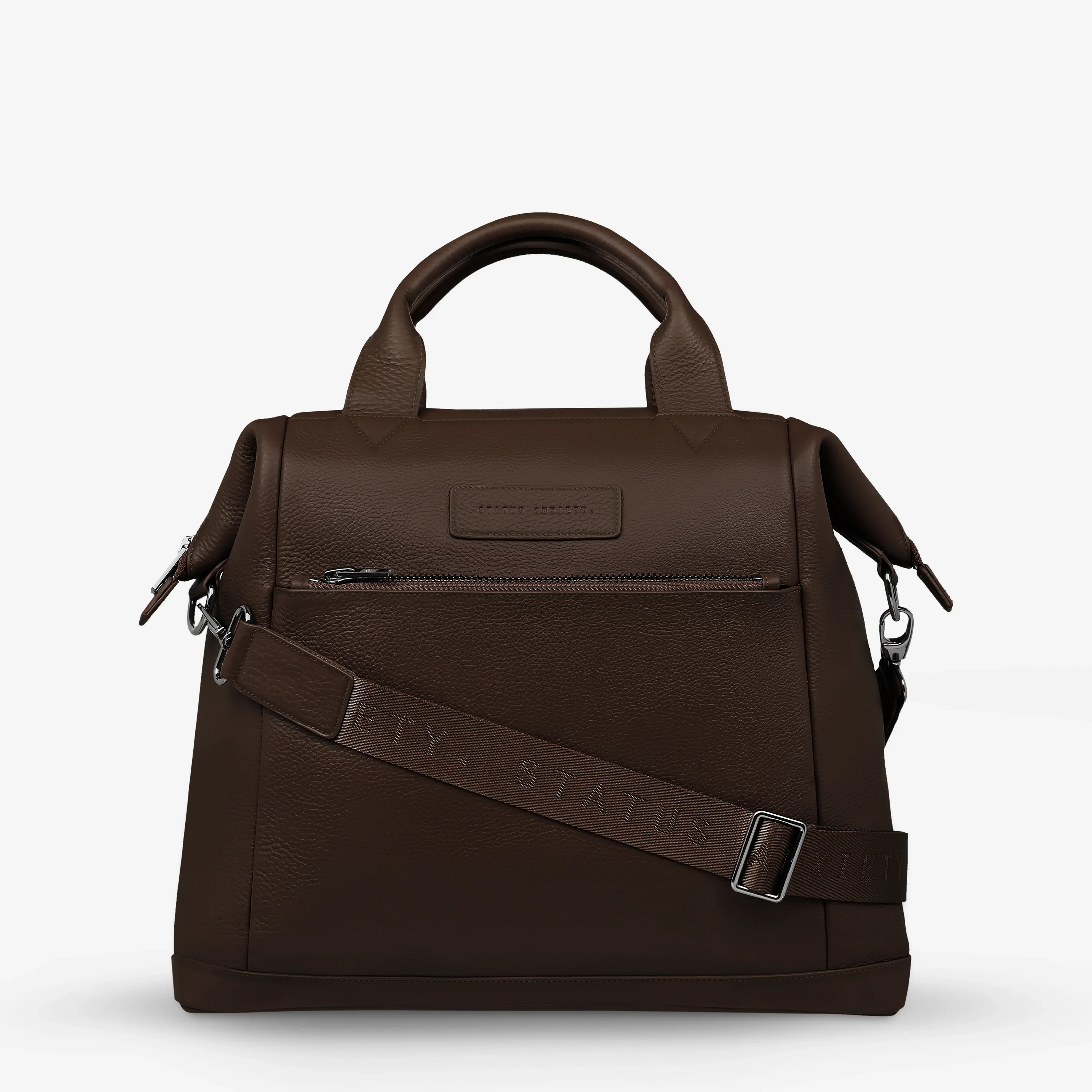 STATUS ANXIETY Womens Comes In Waves Leather Bag - Cocoa - Image 16