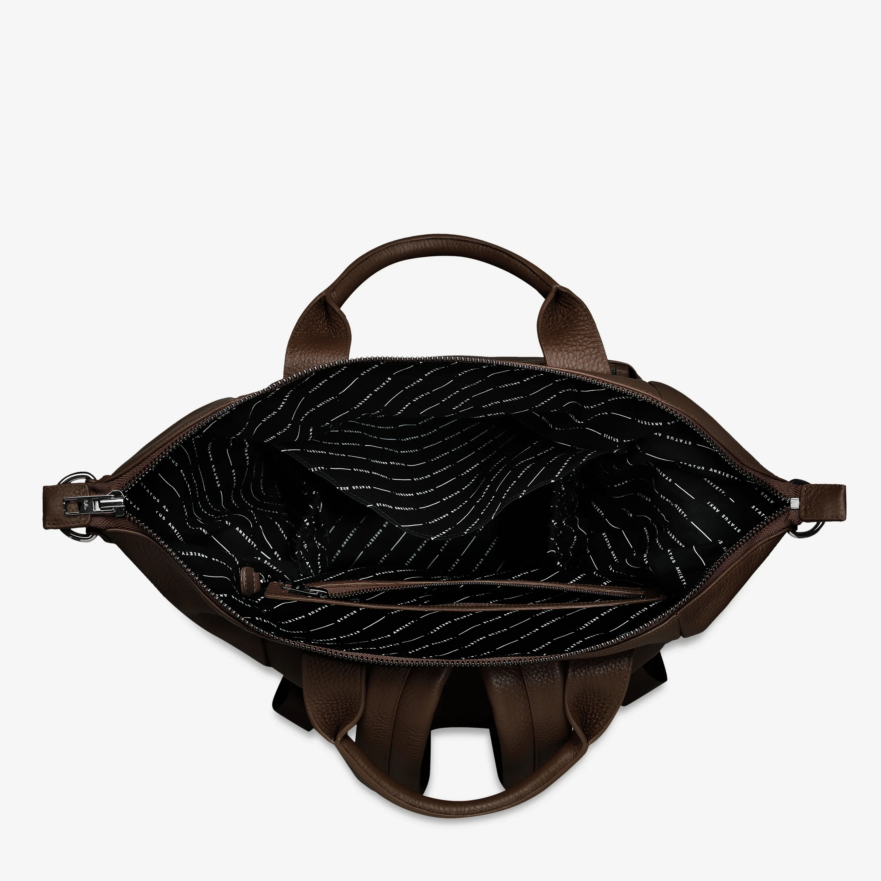 STATUS ANXIETY Womens Comes In Waves Leather Bag - Cocoa - Image 18