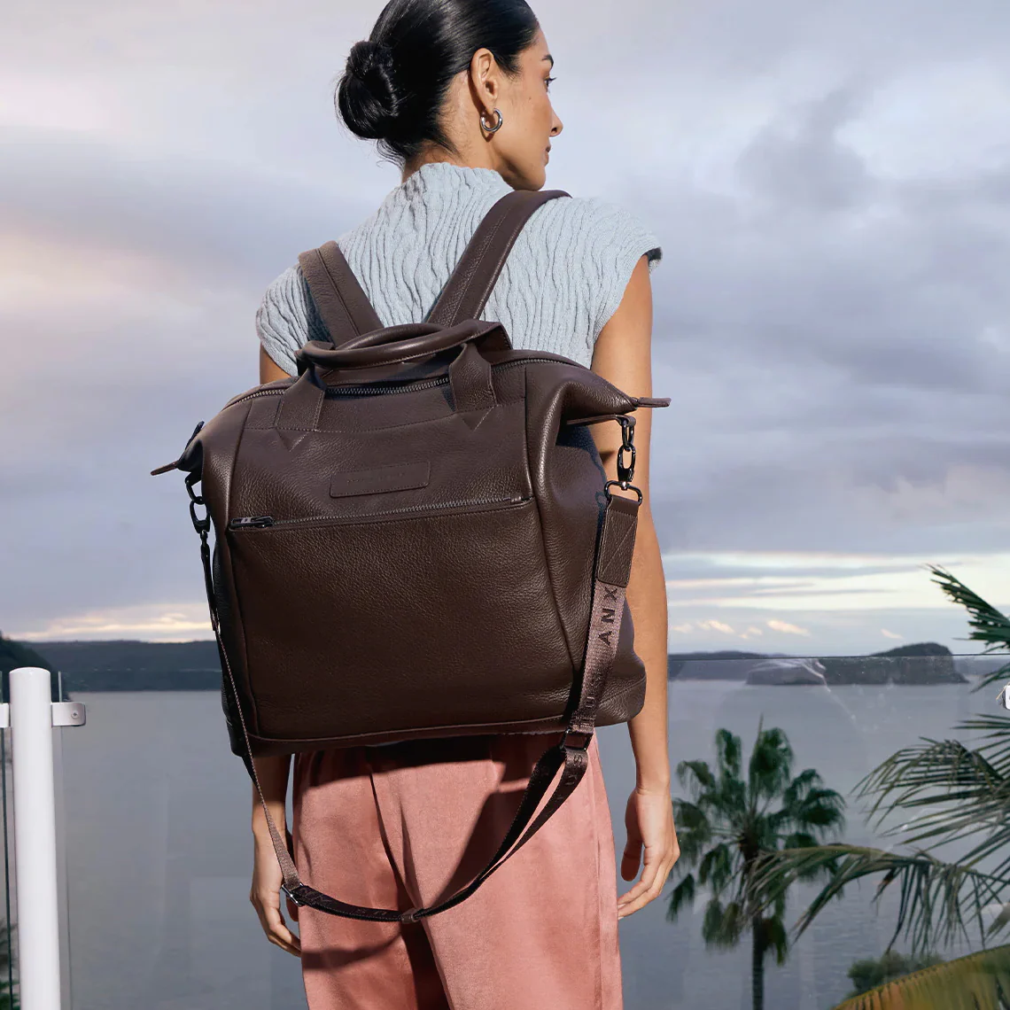 STATUS ANXIETY Womens Comes In Waves Leather Bag - Cocoa - Image 19