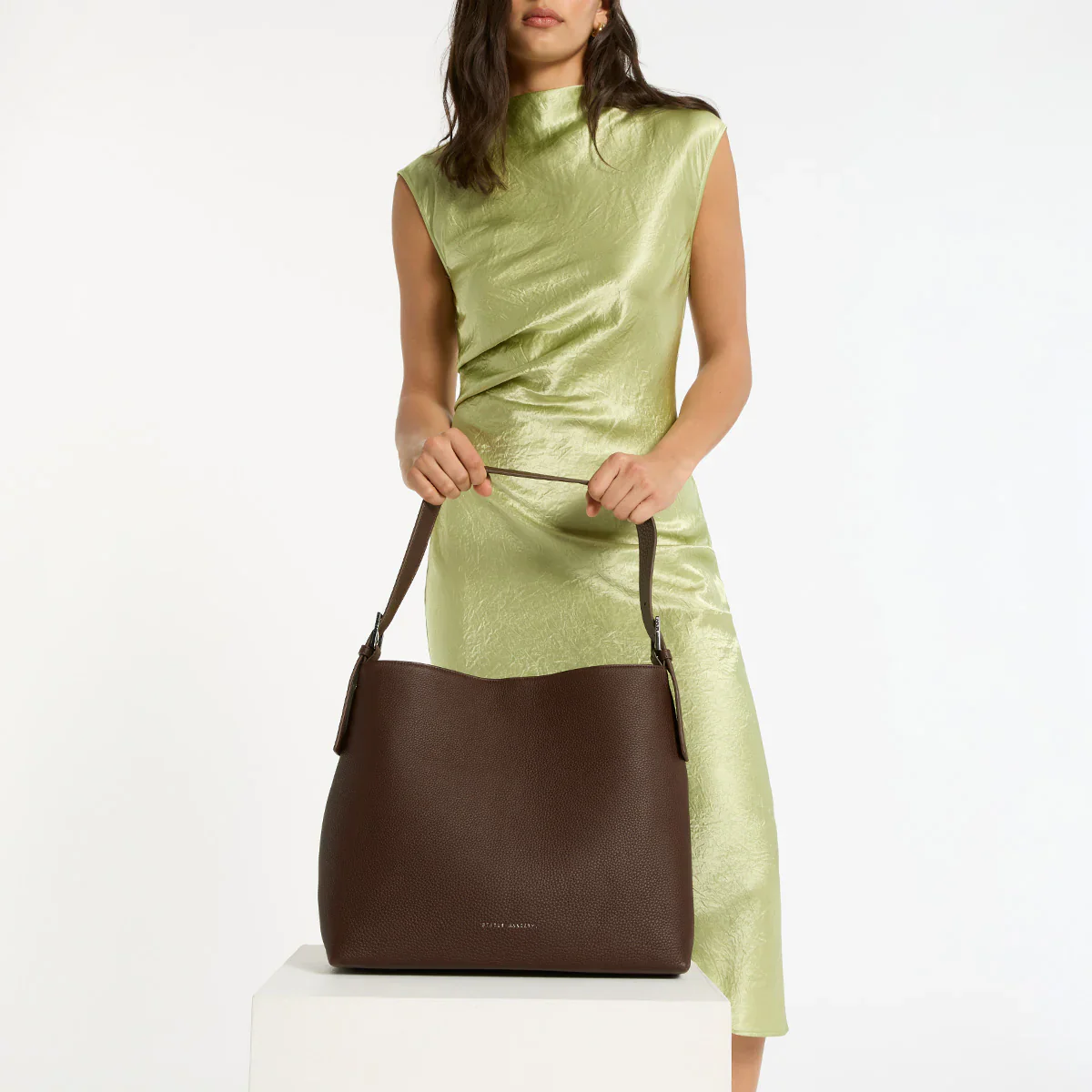 STATUS ANXIETY Womens Forget About It Leather Bag – Cocoa - Image 5