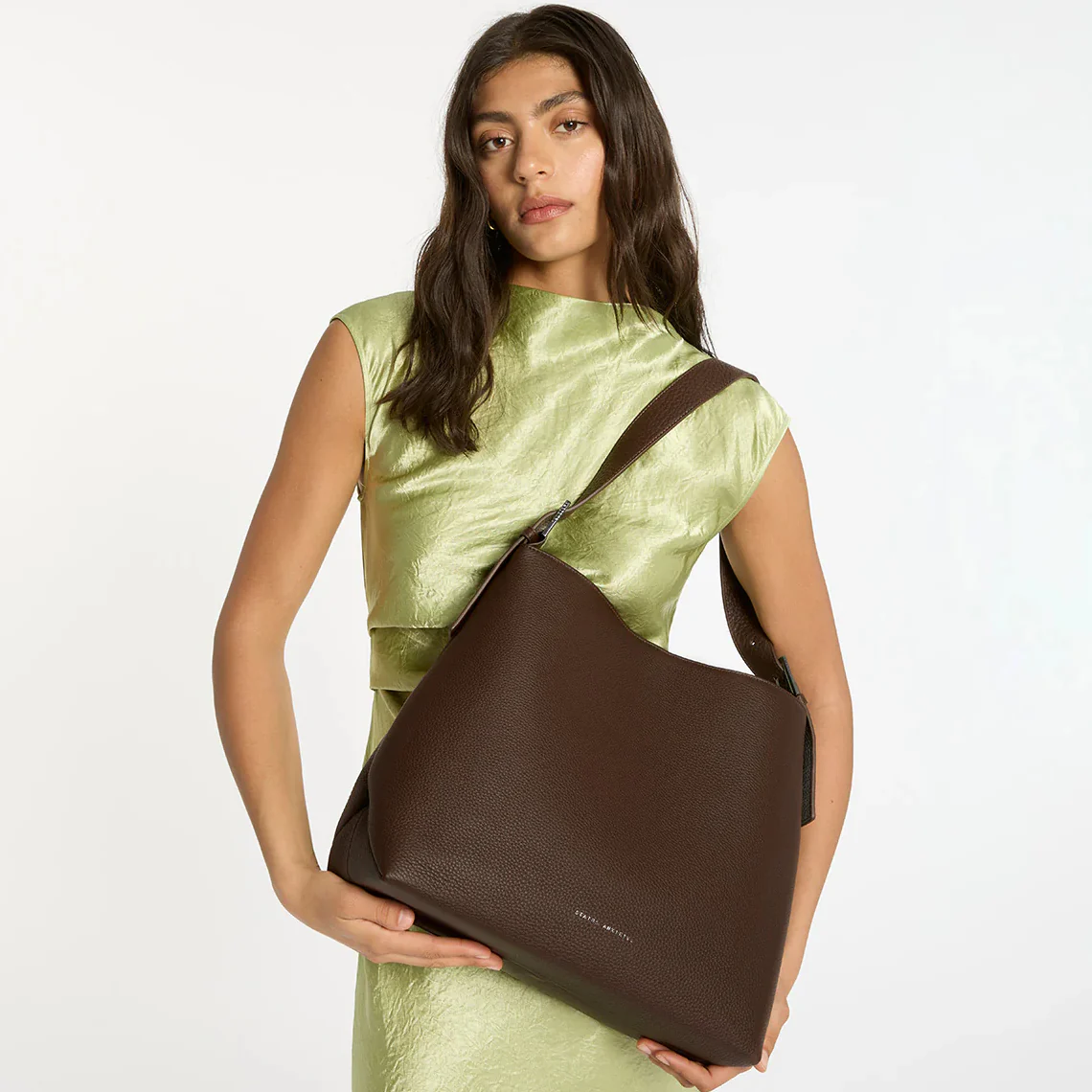 STATUS ANXIETY Womens Forget About It Leather Bag – Cocoa - Image 8