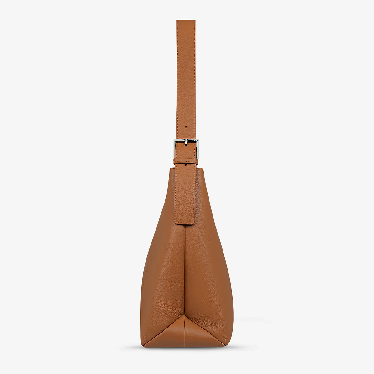 STATUS ANXIETY Womens Forget About It Leather Tote Bag - Camel - Image 3