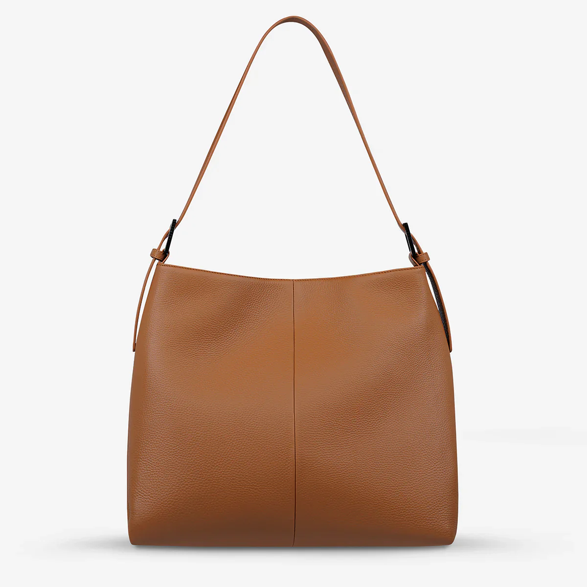 STATUS ANXIETY Womens Forget About It Leather Tote Bag - Camel - Image 5