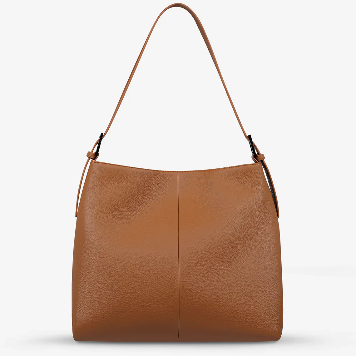 STATUS ANXIETY Womens Forget About It Leather Tote Bag - Camel - Image 8