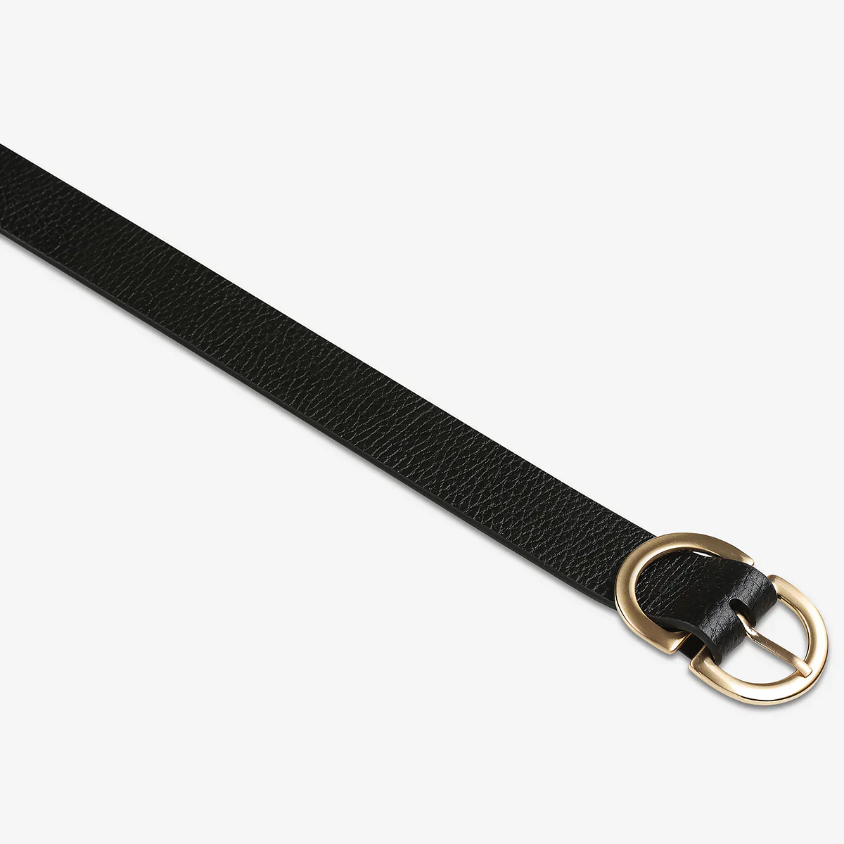 STATUS ANXIETY Womens In Reverse Leather Belt - Black/Gold - Image 7