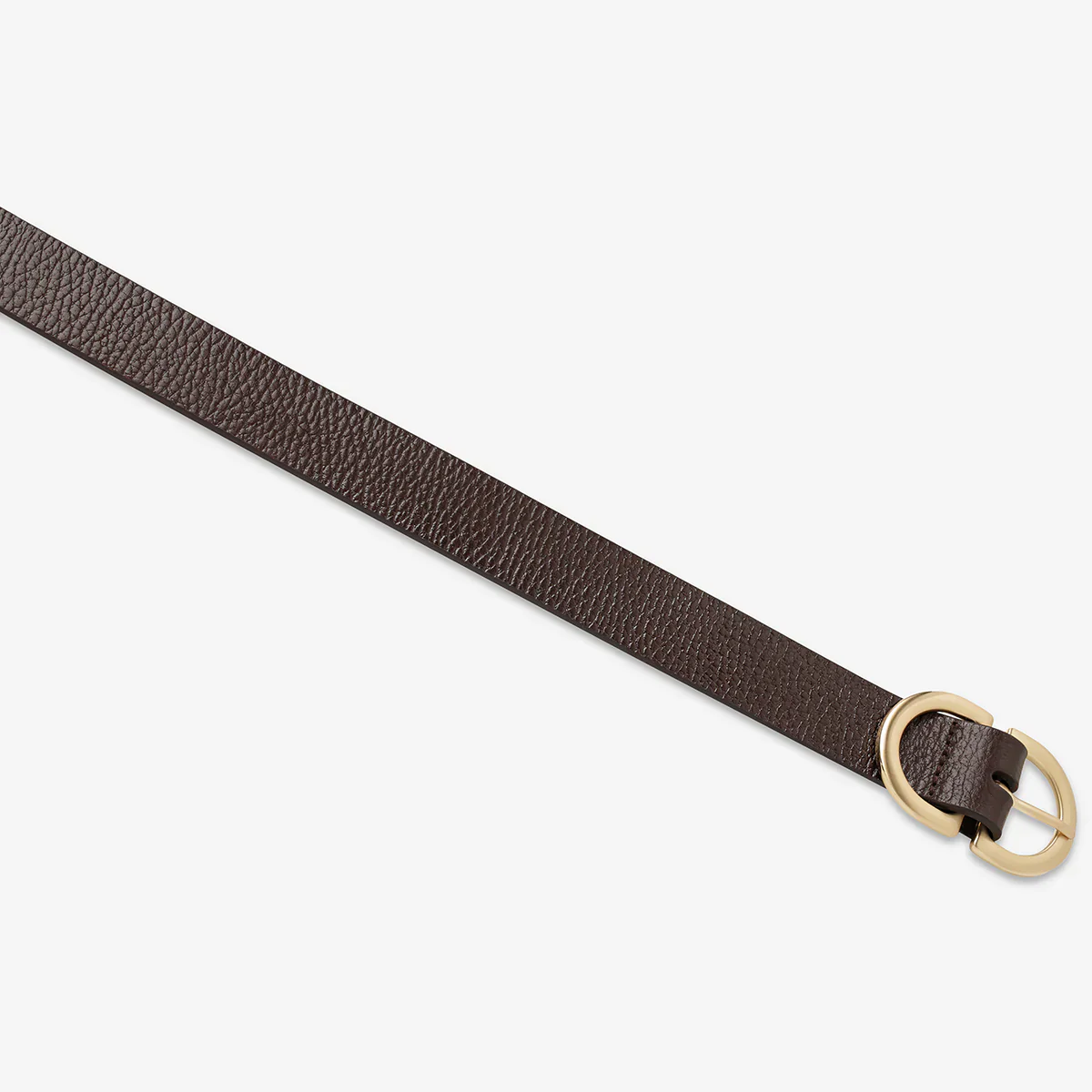 STATUS ANXIETY Womens In Reverse Leather Belt - Choc / Gold - Image 4