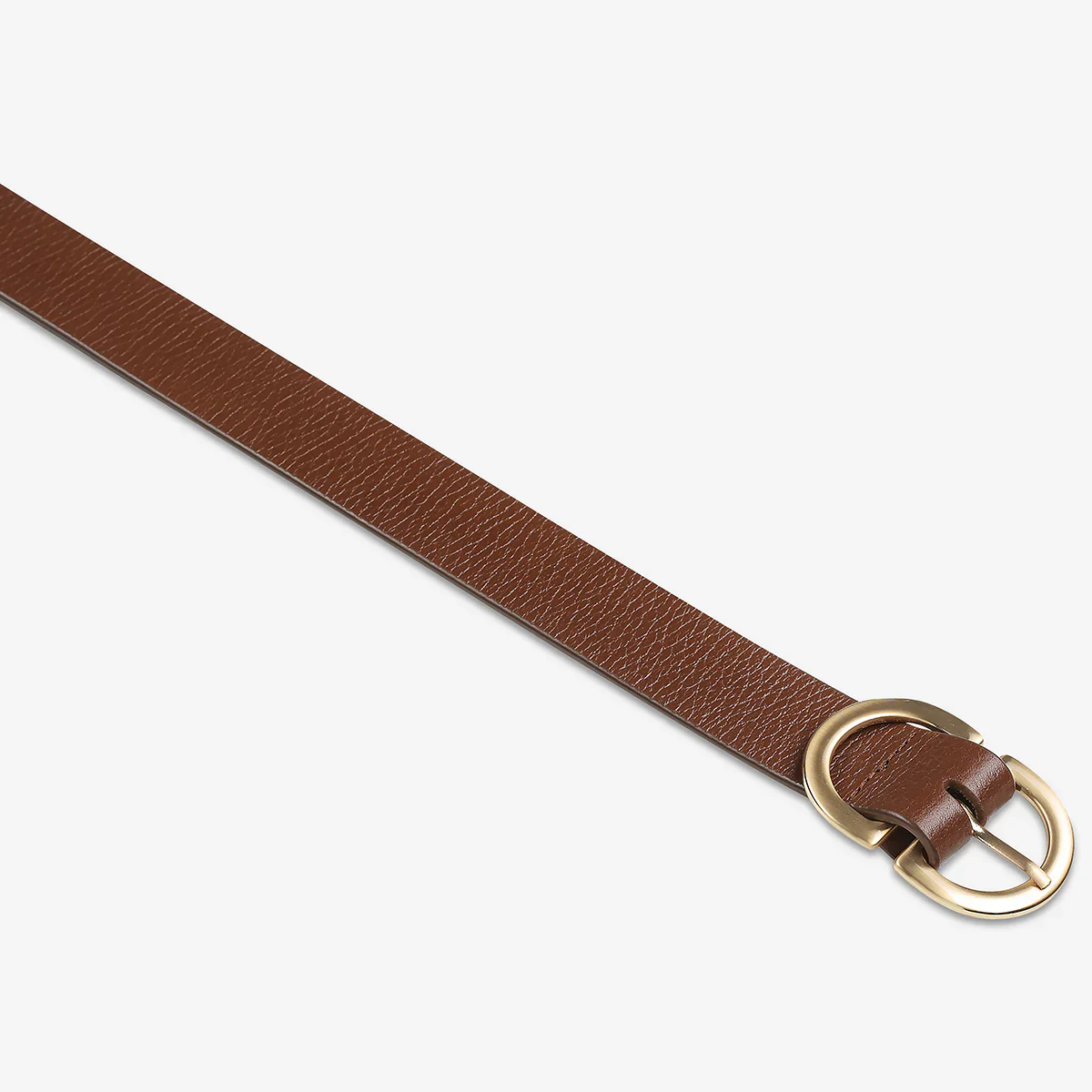 STATUS ANXIETY Womens In Reverse Leather Belt - Tan/Gold - Image 8