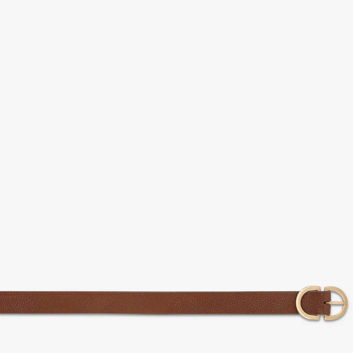 STATUS ANXIETY Womens In Reverse Leather Belt - Tan/Gold - Image 9