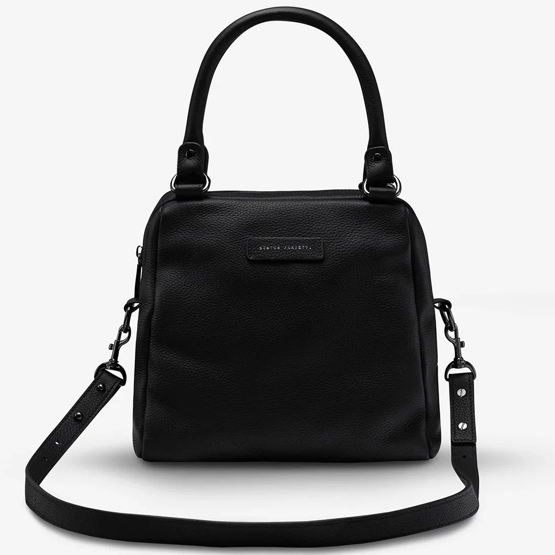 Status Anxiety WOMENS LAST MOUNTAINS LEATHER BAG BLACK - Image 2
