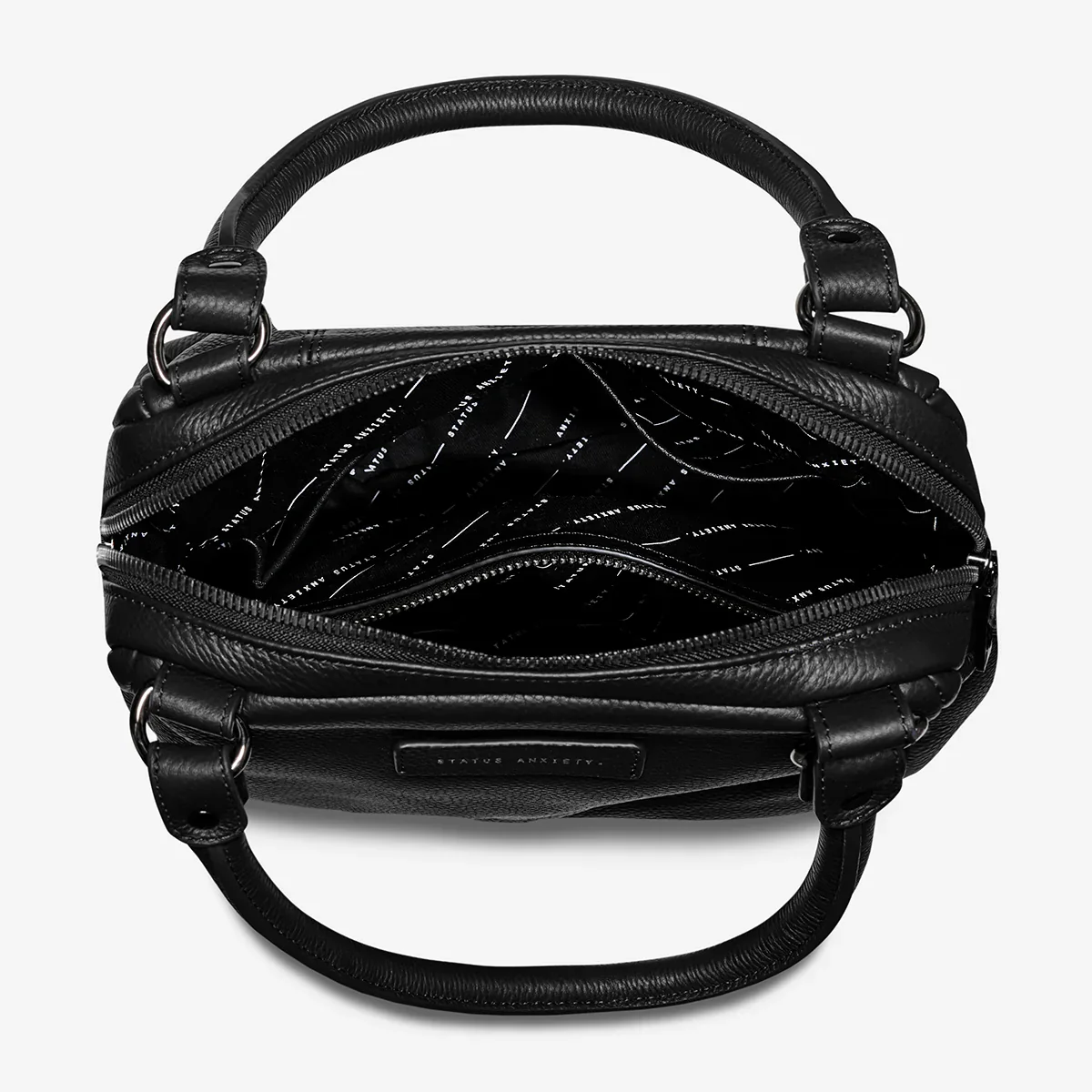 Status Anxiety WOMENS LAST MOUNTAINS LEATHER BAG BLACK - Image 7