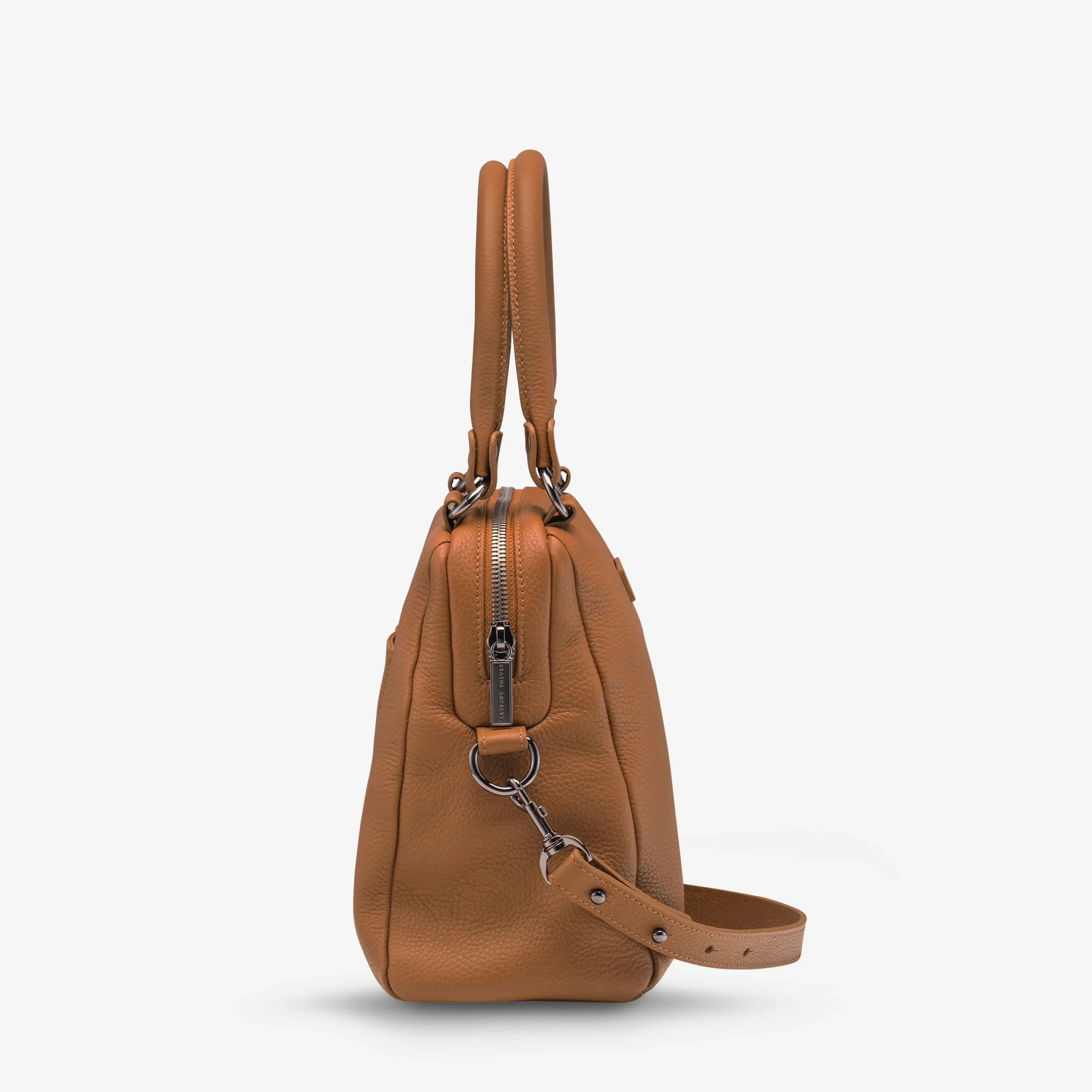 STATUS ANXIETY Womens Last Mountains Leather Bag - Camel - Image 11