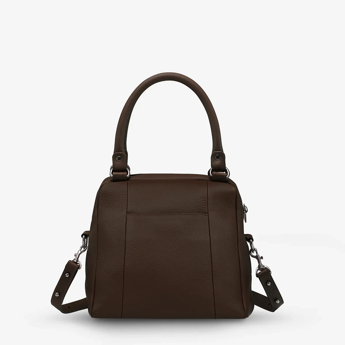 STATUS ANXIETY Womens Last Mountains Leather Bag in Cocoa - Image 3