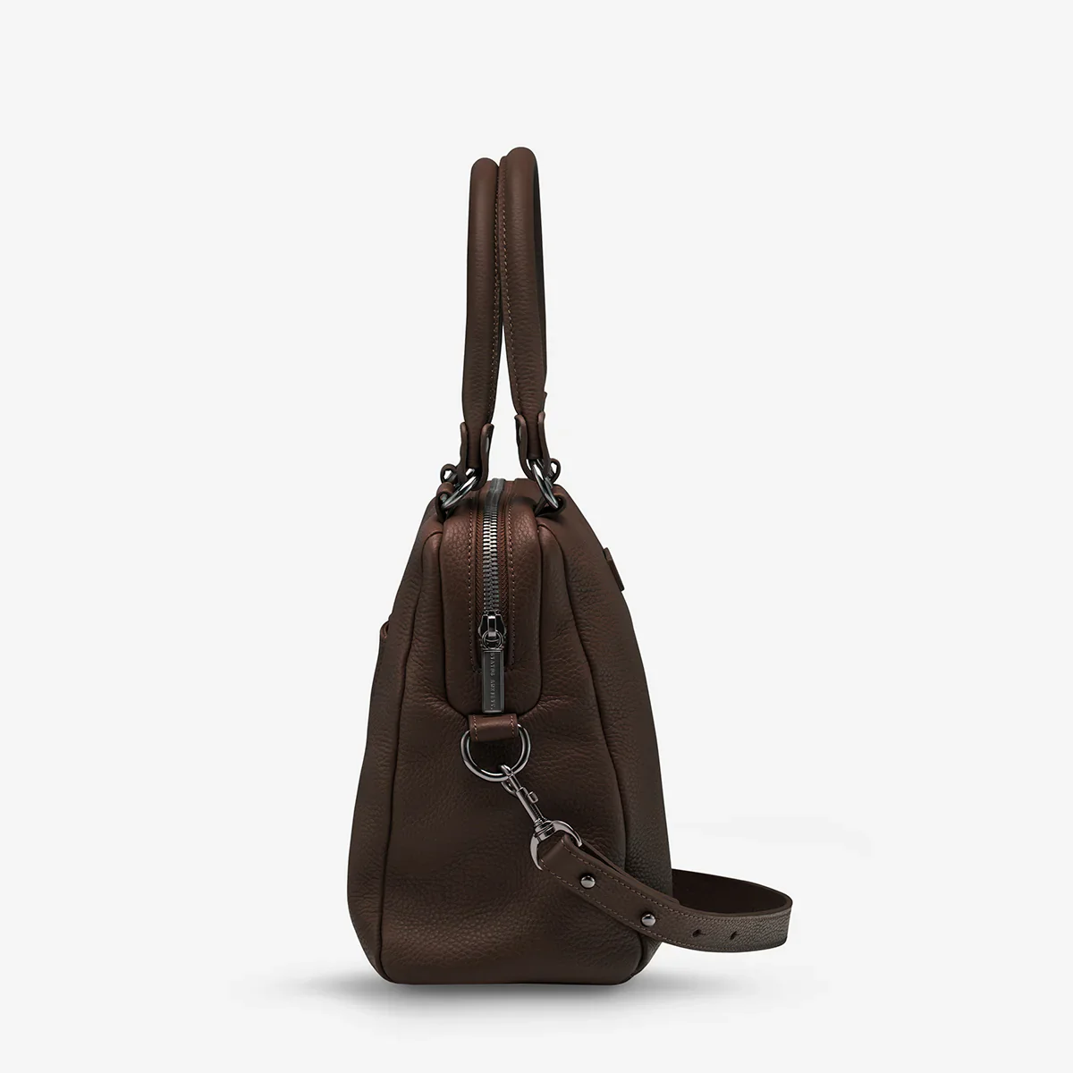 STATUS ANXIETY Womens Last Mountains Leather Bag in Cocoa - Image 4