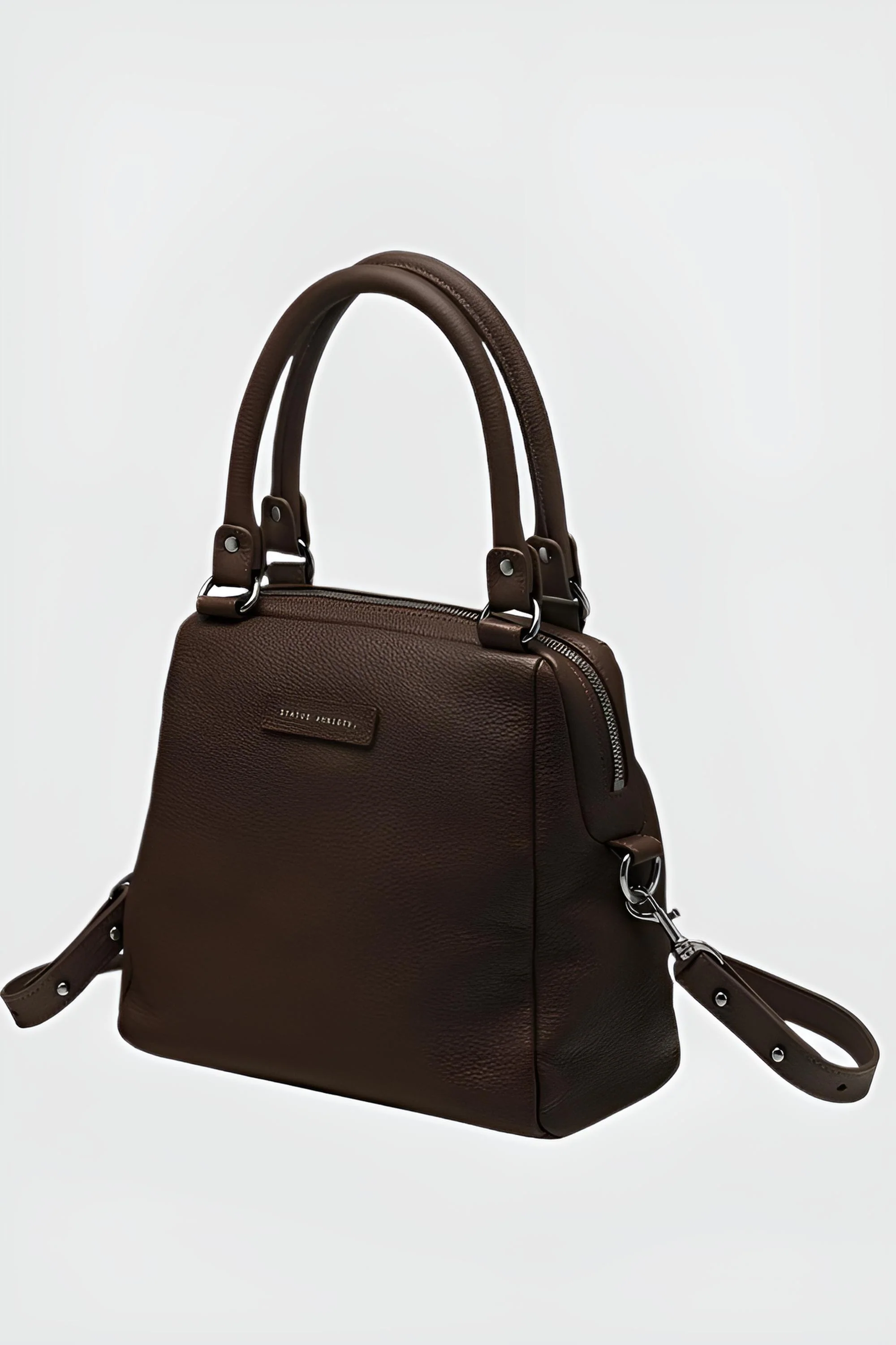 STATUS ANXIETY Womens Last Mountains Leather Bag in Cocoa - Image 8