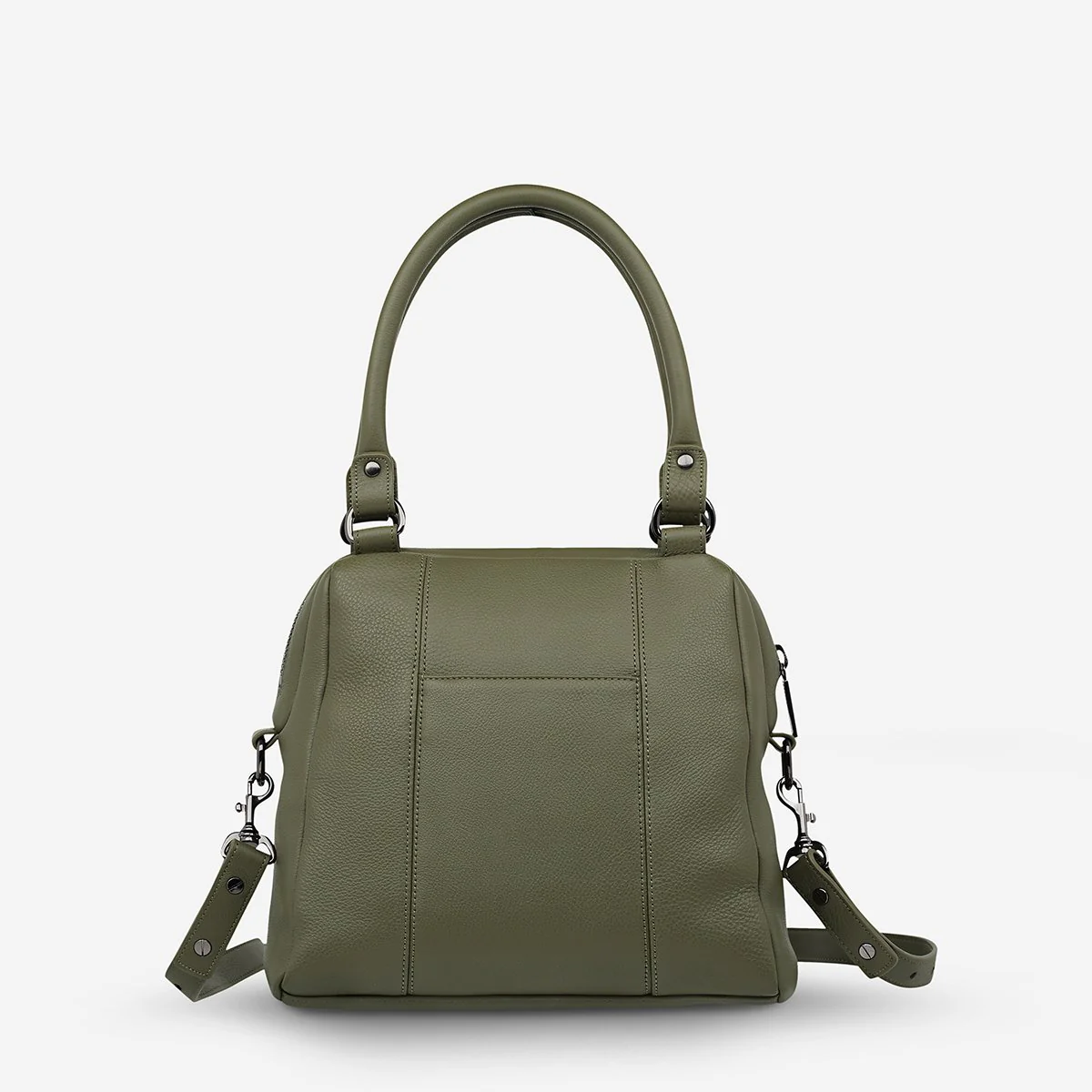 Status Anxiety WOMENS LAST MOUNTAINS LEATHER BAG - KHAKI - Image 5
