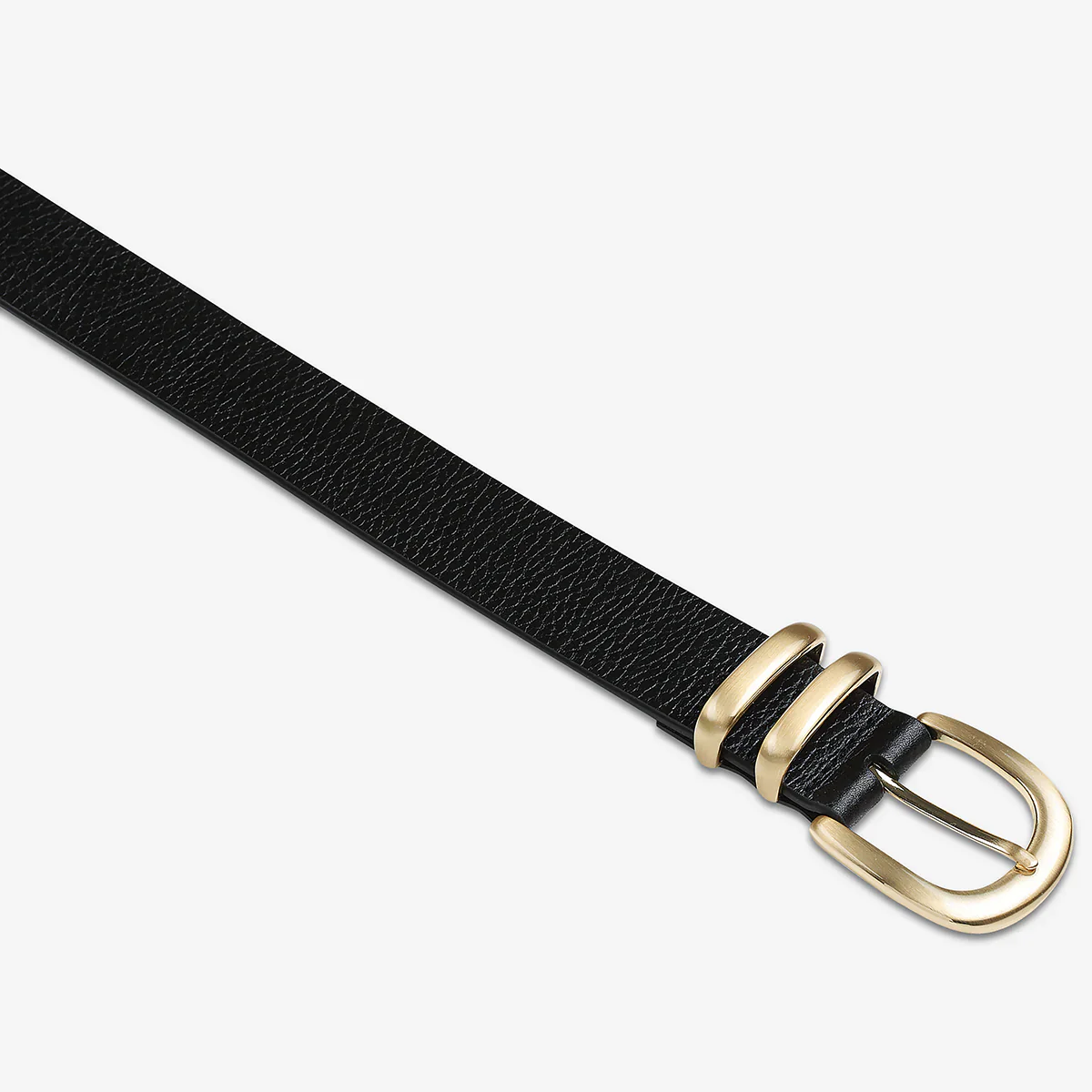 STATUS ANXIETY Womens Let It Be Leather Belt - Black/Gold - Image 7