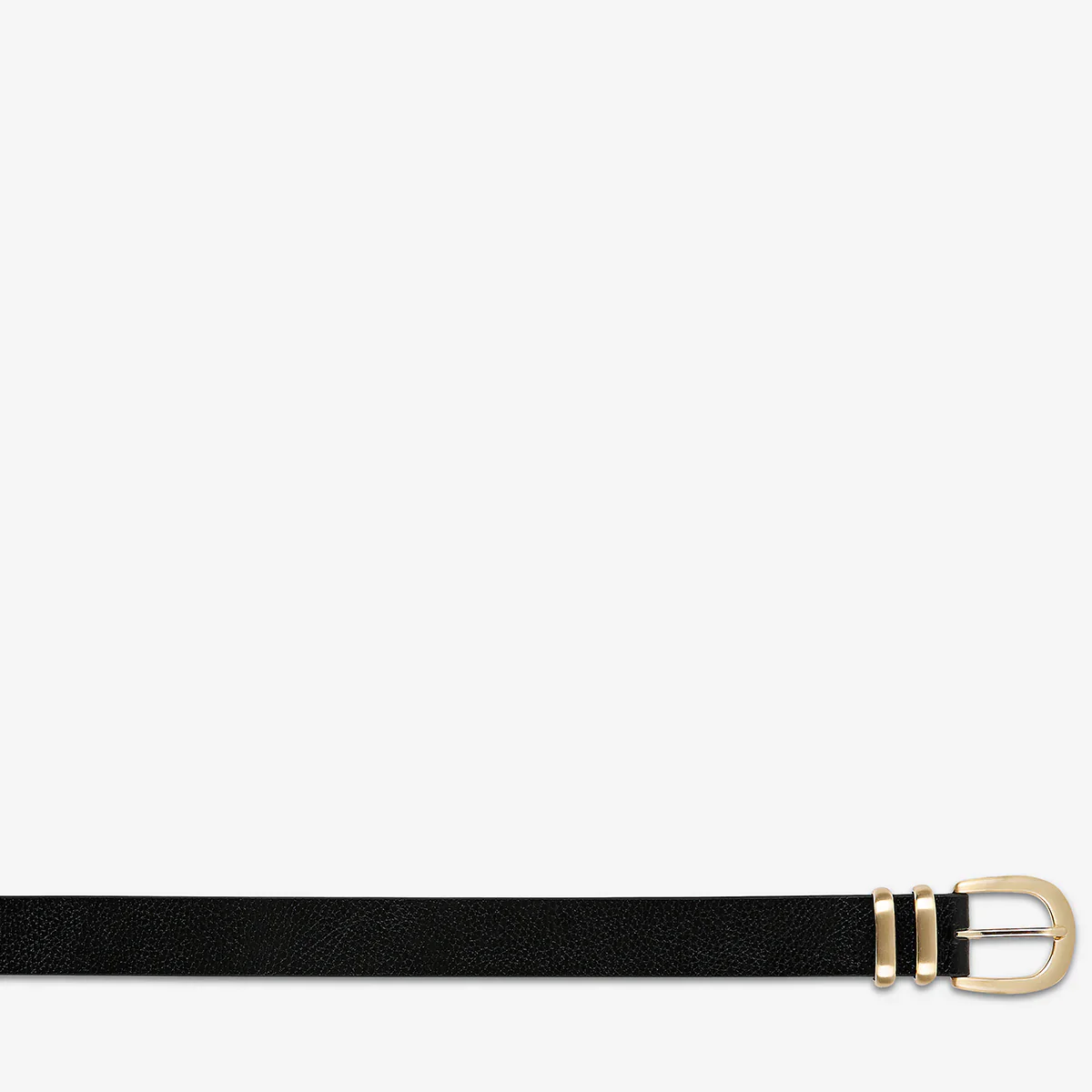 STATUS ANXIETY Womens Let It Be Leather Belt - Black/Gold - Image 8