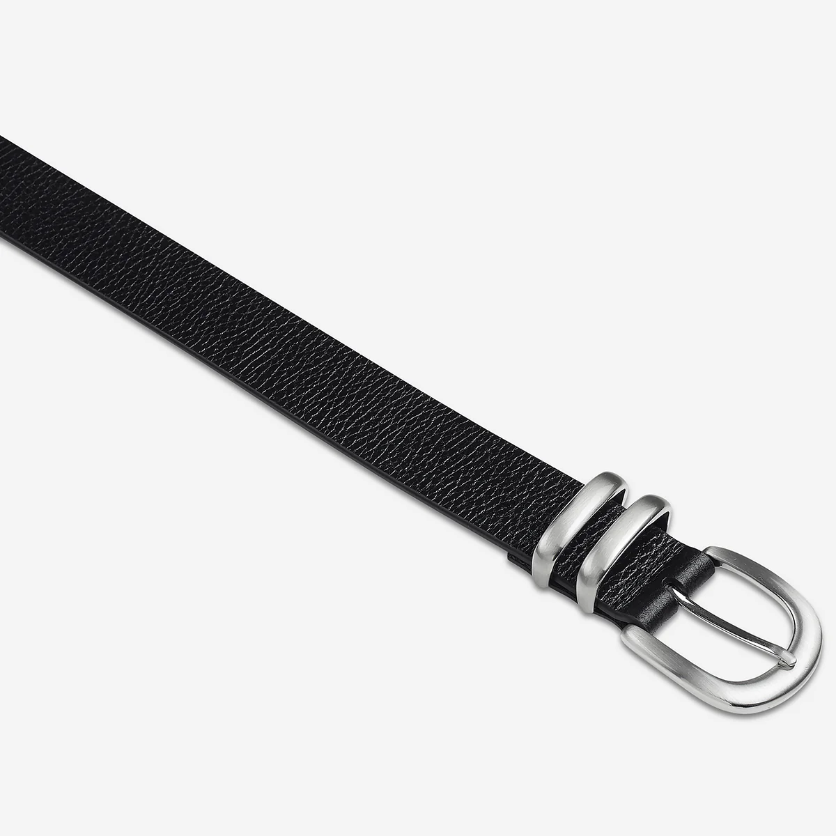 STATUS ANXIETY Womens Let It Be Leather Belt - Black/Silver - Image 7