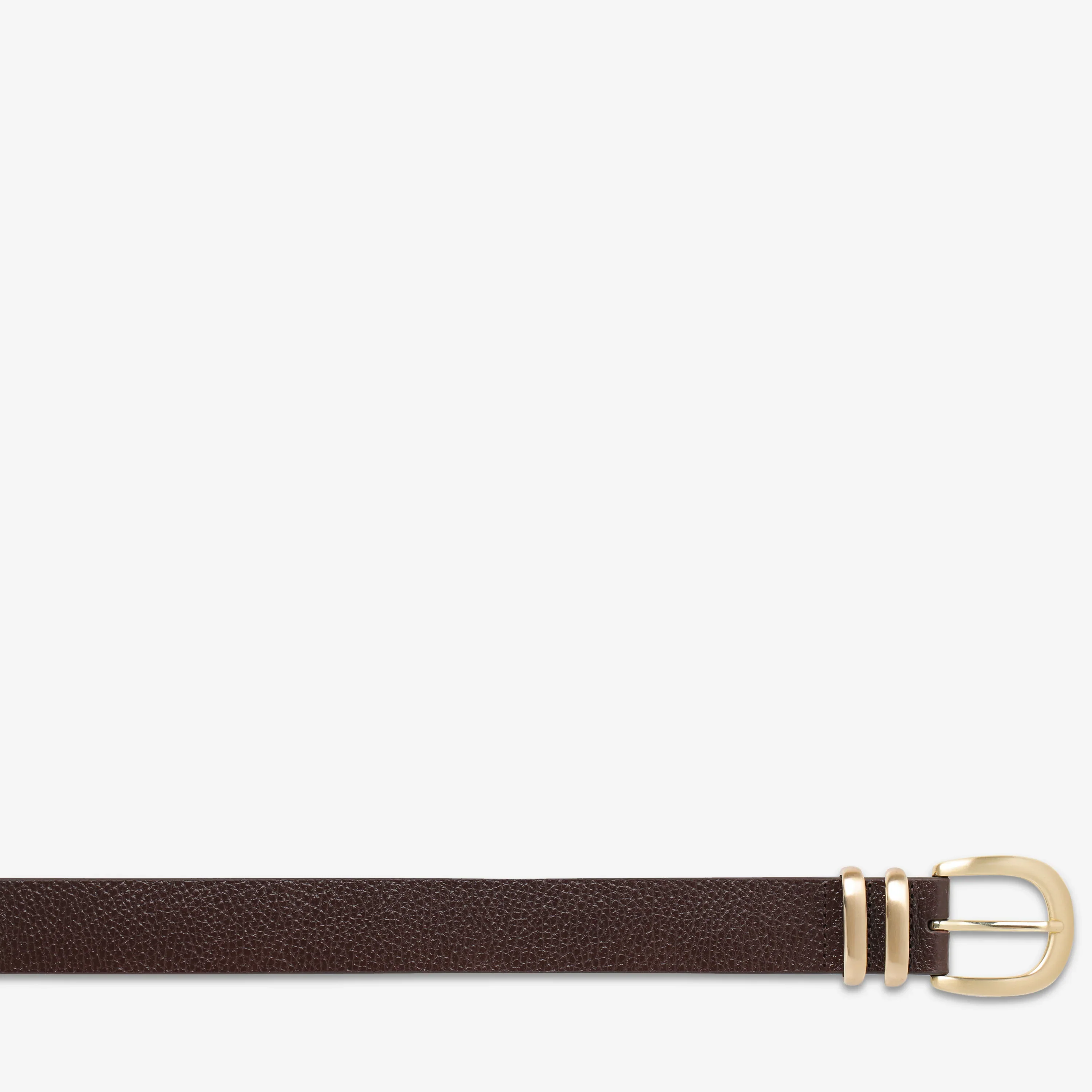 STATUS ANXIETY Womens Let It Be Leather Belt - Choc/Gold - Image 5