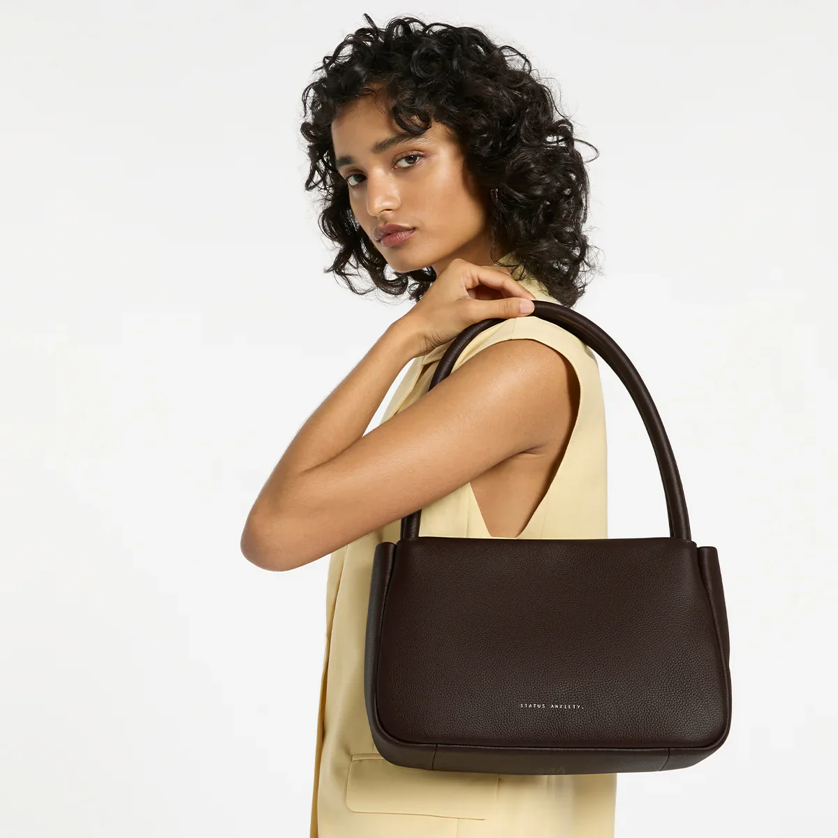 STATUS ANXIETY Womens Light Of Day Leather Bag - Cocoa - Image 5