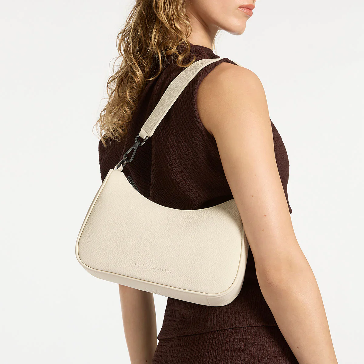 STATUS ANXIETY Womens Look Both Ways Leather Bag - Chalk - Image 11