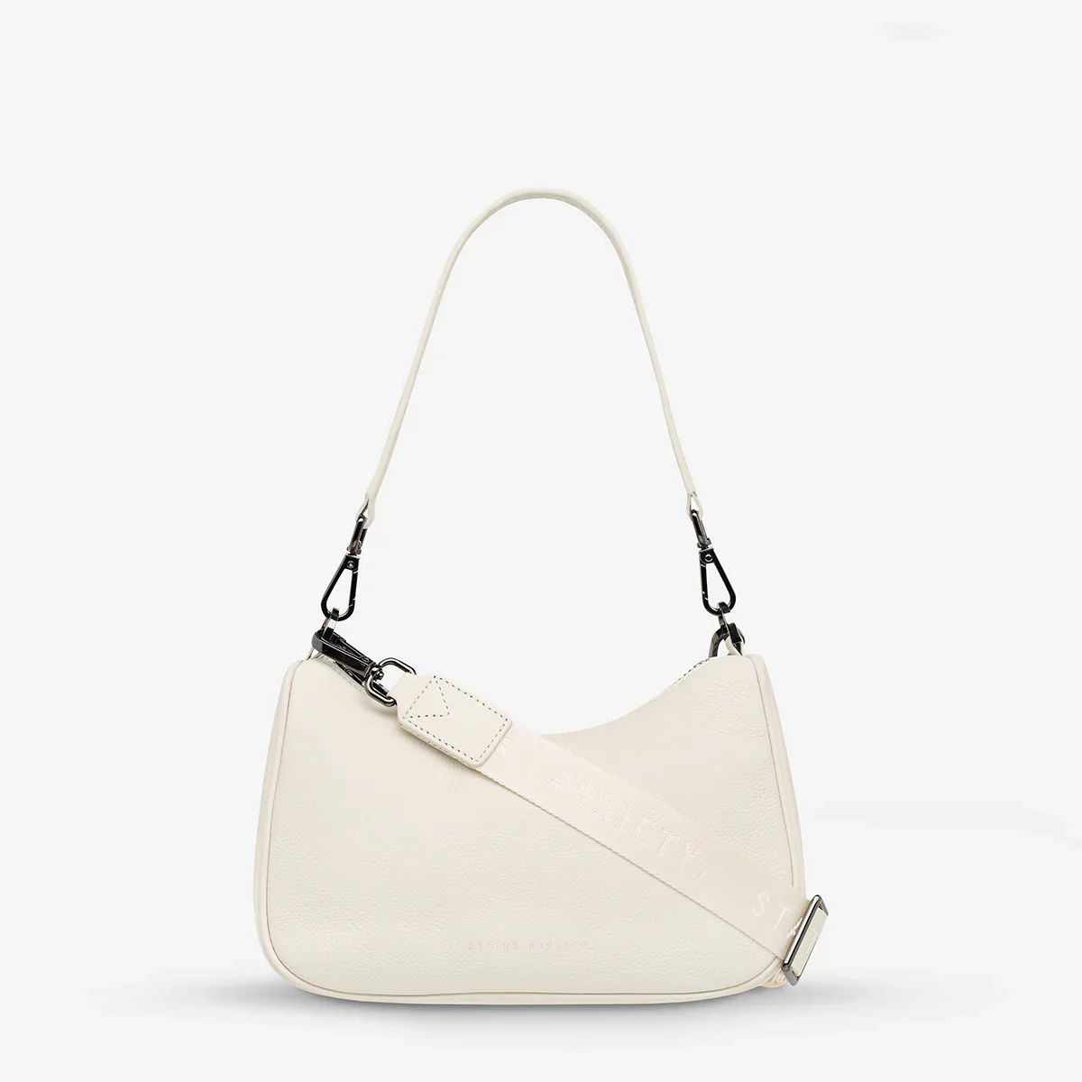 STATUS ANXIETY Womens Look Both Ways Leather Bag - Chalk - Image 4