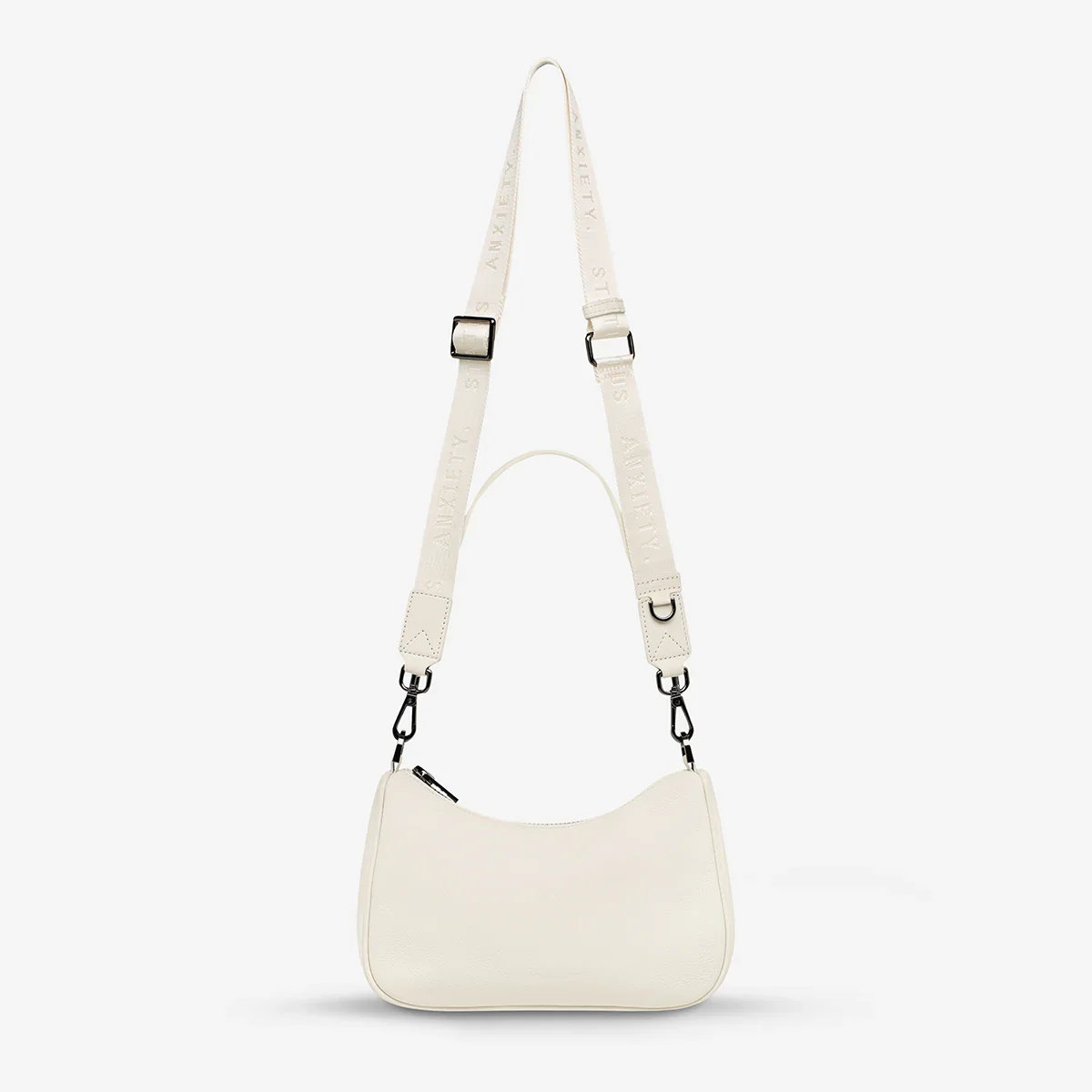 STATUS ANXIETY Womens Look Both Ways Leather Bag - Chalk - Image 5