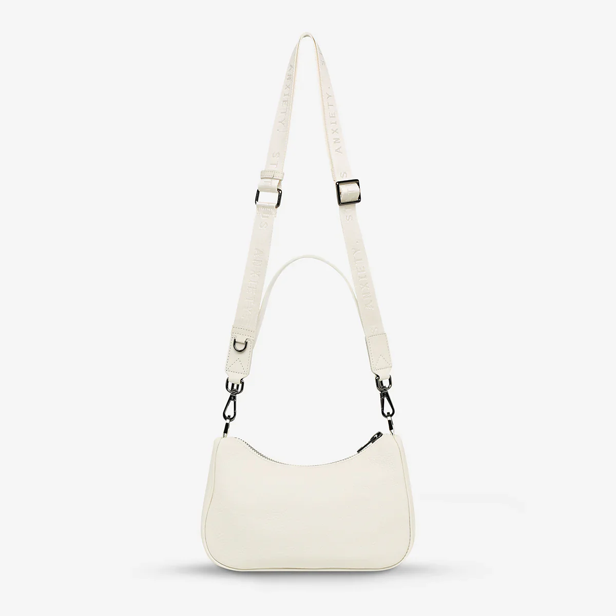 STATUS ANXIETY Womens Look Both Ways Leather Bag - Chalk - Image 7
