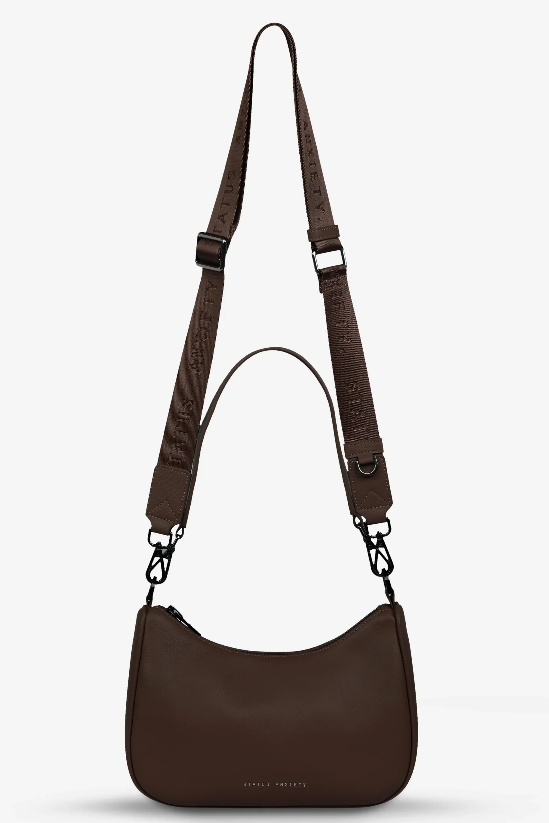 STATUS ANXIETY Womens Look Both Ways Leather Bag - Cocoa