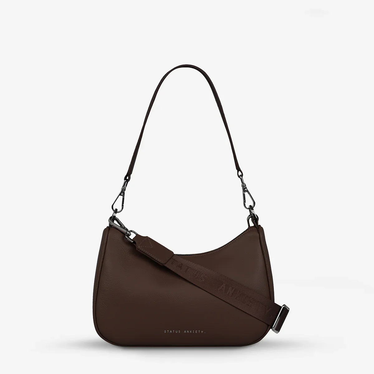 STATUS ANXIETY Womens Look Both Ways Leather Bag - Cocoa - Image 5