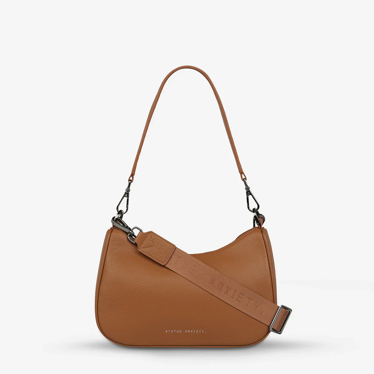STATUS ANXIETY Womens Look Both Ways Leather Bag in Camel - Image 2