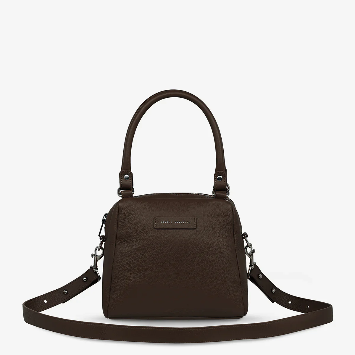 STATUS ANXIETY Womens Mini Mountains Leather Bag - Cocoa - Image 4