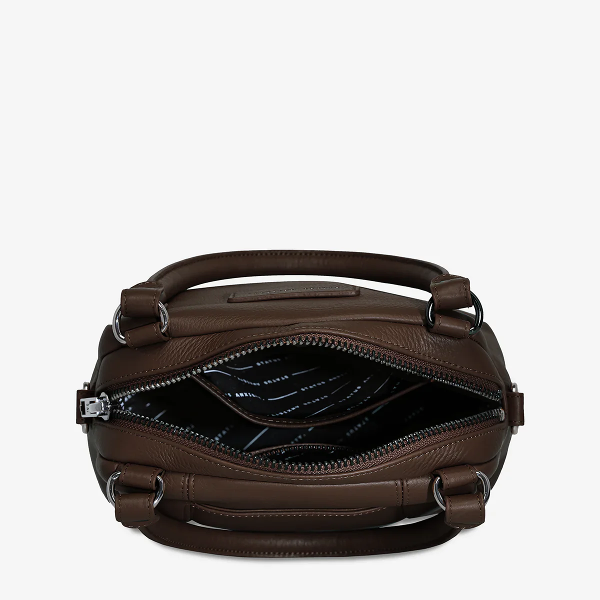 STATUS ANXIETY Womens Mini Mountains Leather Bag - Cocoa - Image 7