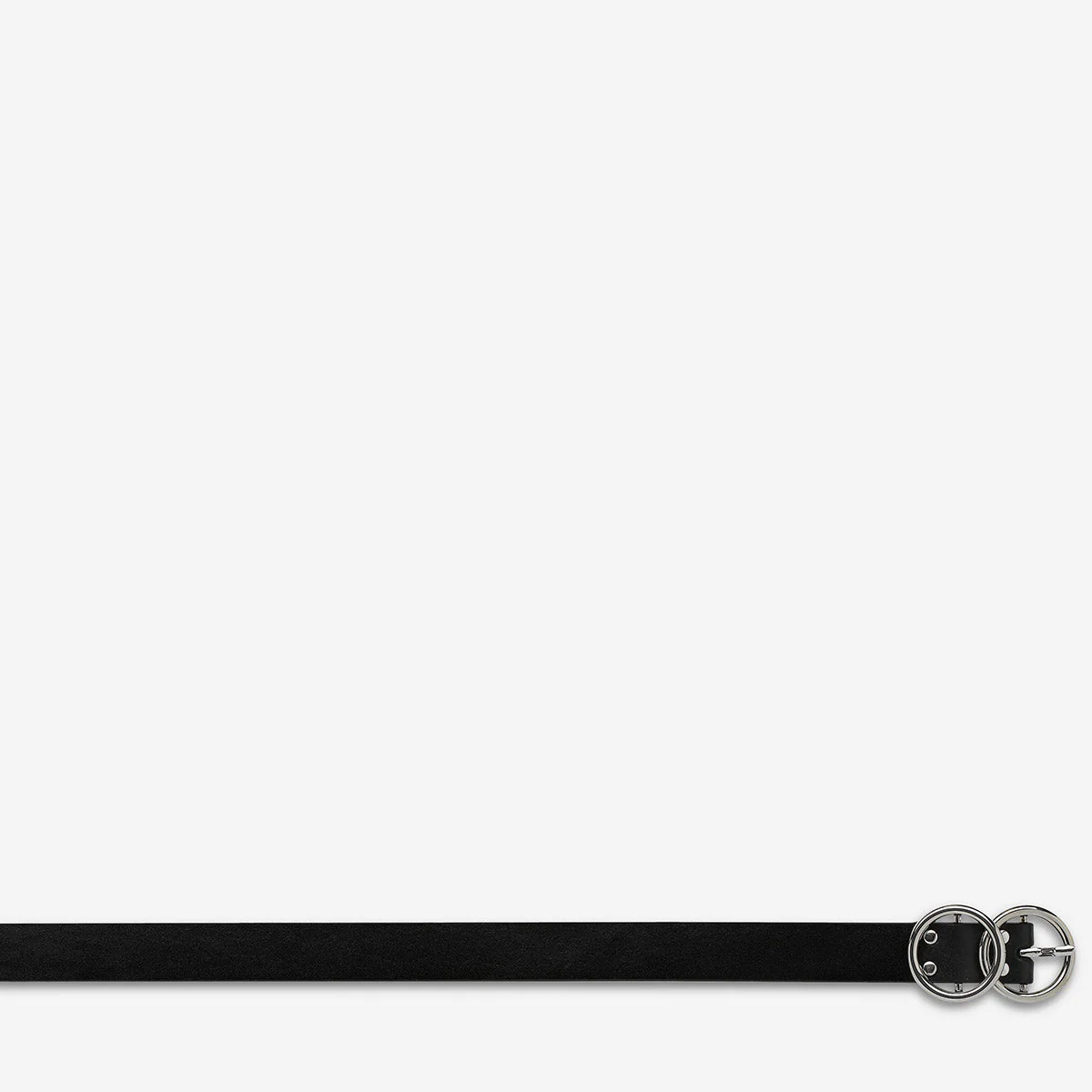 STATUS ANXIETY Womens Mislaid Leather Belt Black/Silver - Image 5