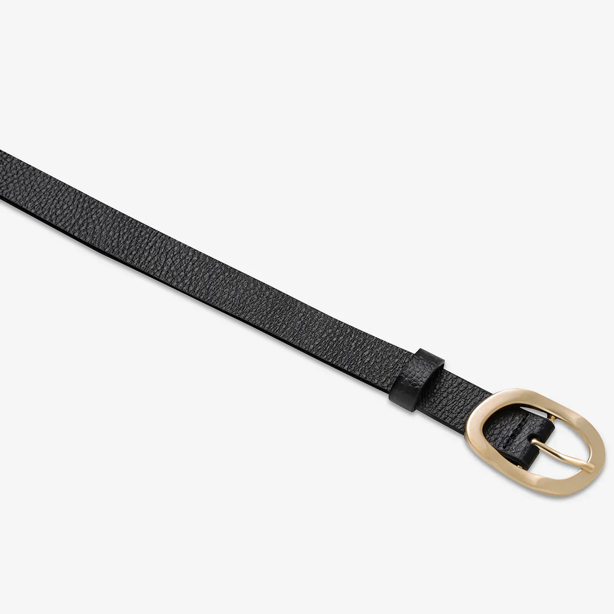 STATUS ANXIETY Womens Nocturne Leather Belt Black / Gold - Image 6