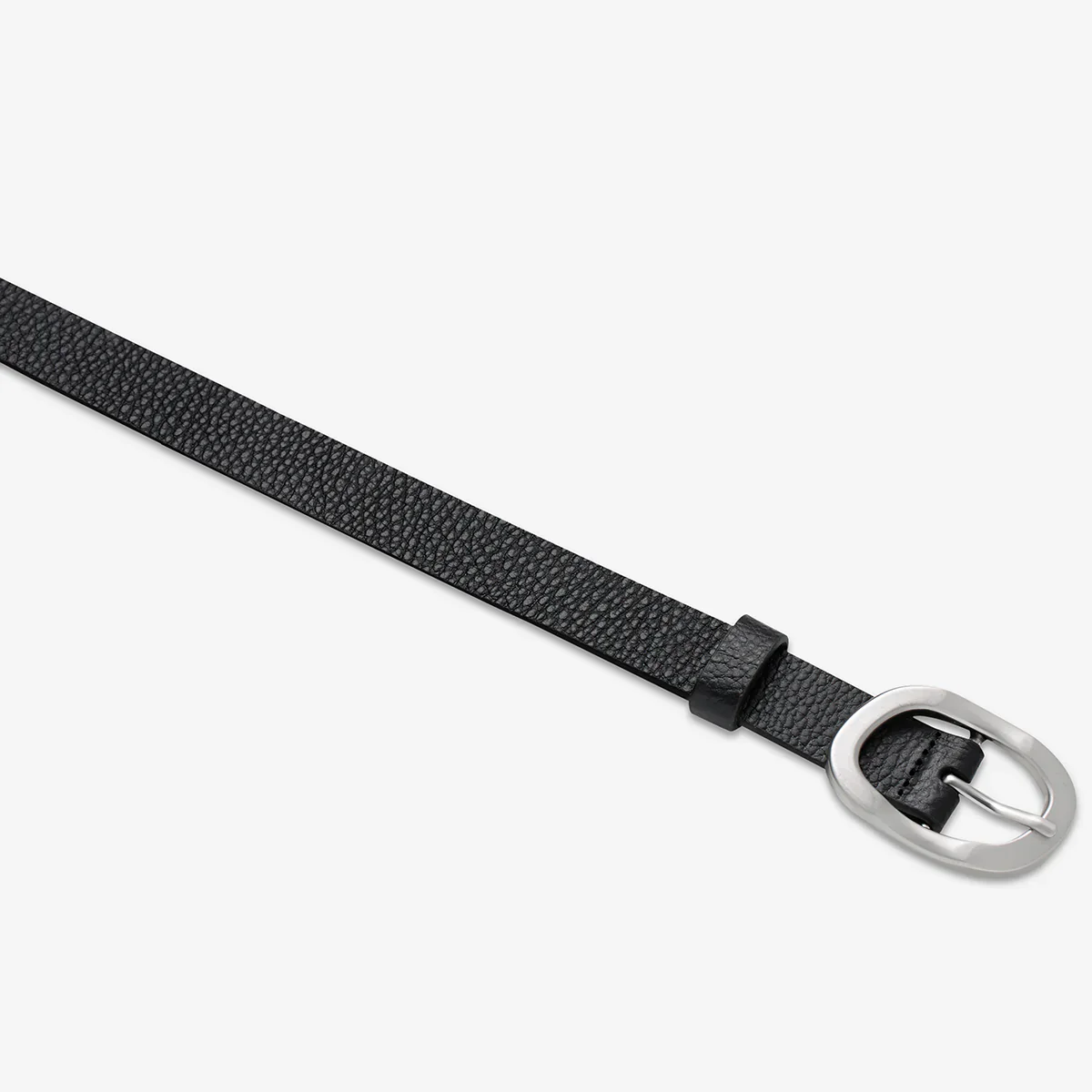 STATUS ANXIETY Womens Nocturne Leather Belt Black / Silver - Image 4