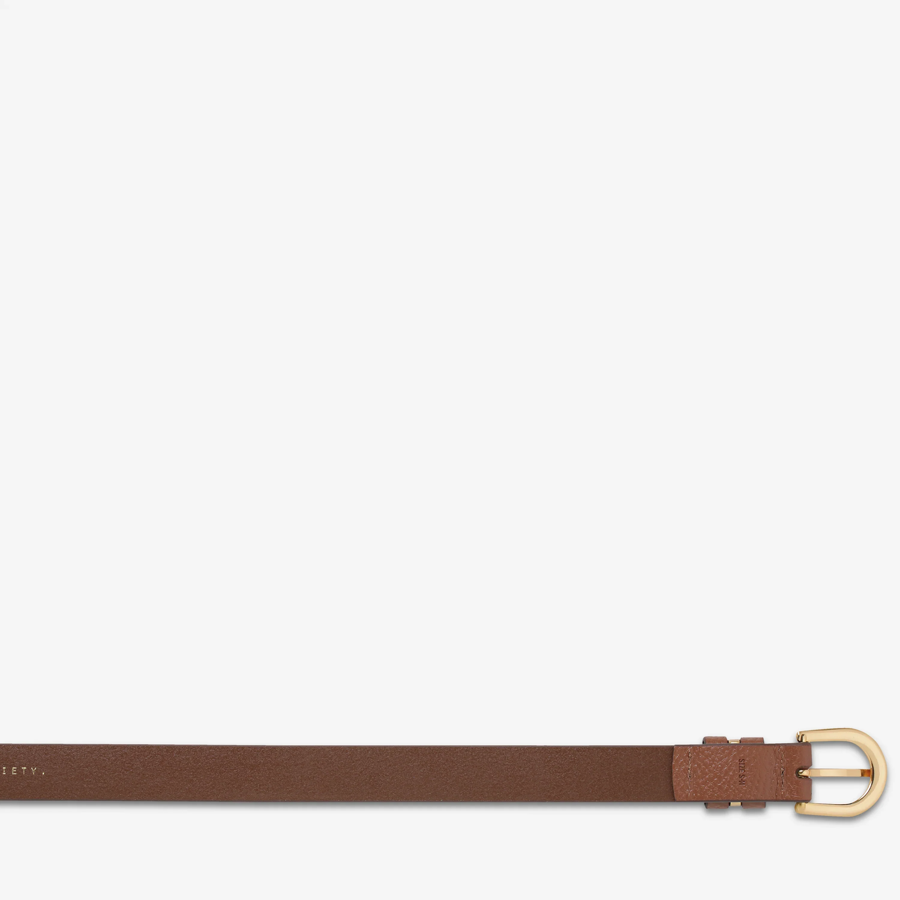 STATUS ANXIETY Womens Over And Over Leather Belt - Tan/ Gold - Image 5