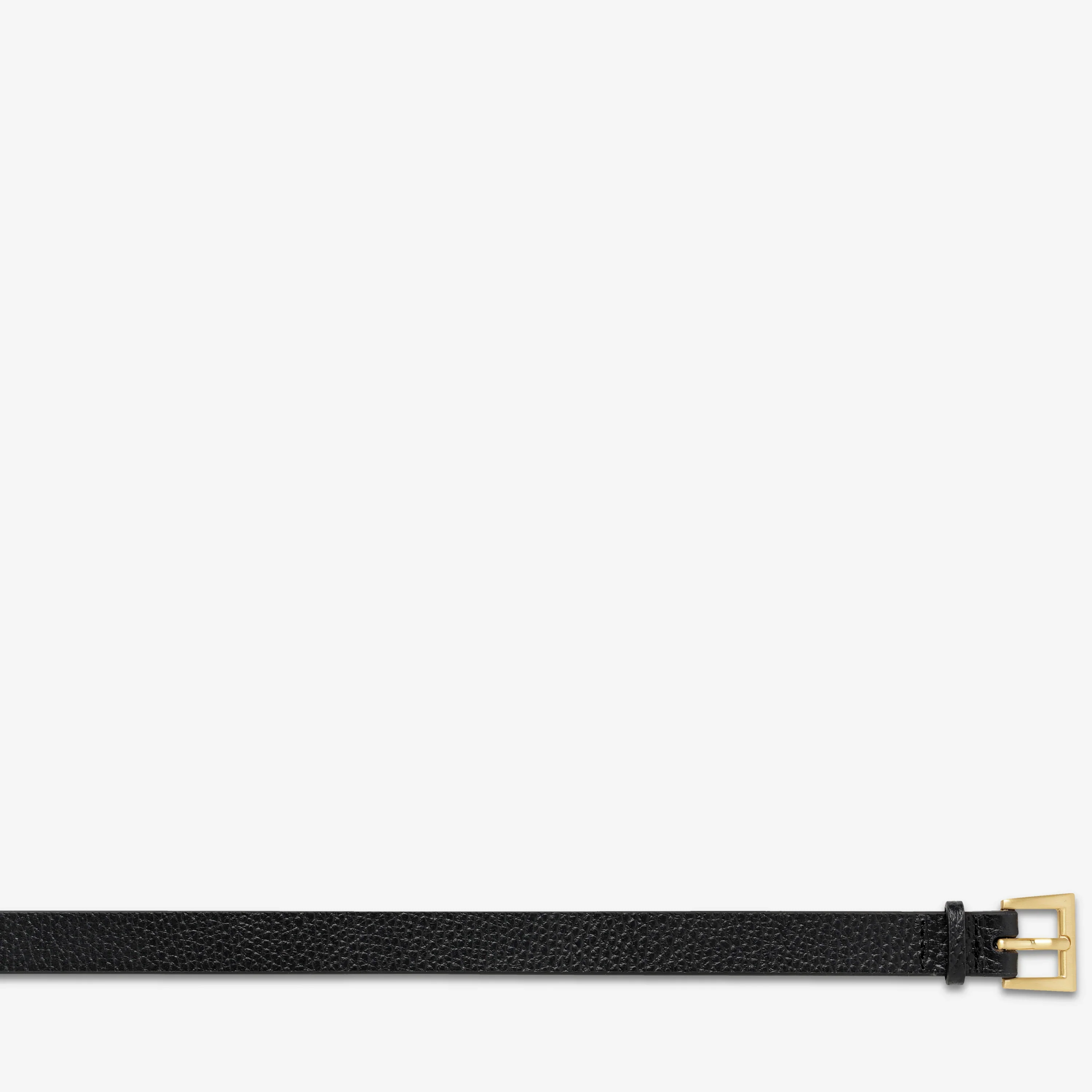 STATUS ANXIETY Womens Part Of Me Leather Belt - Black/ Gold - Image 4