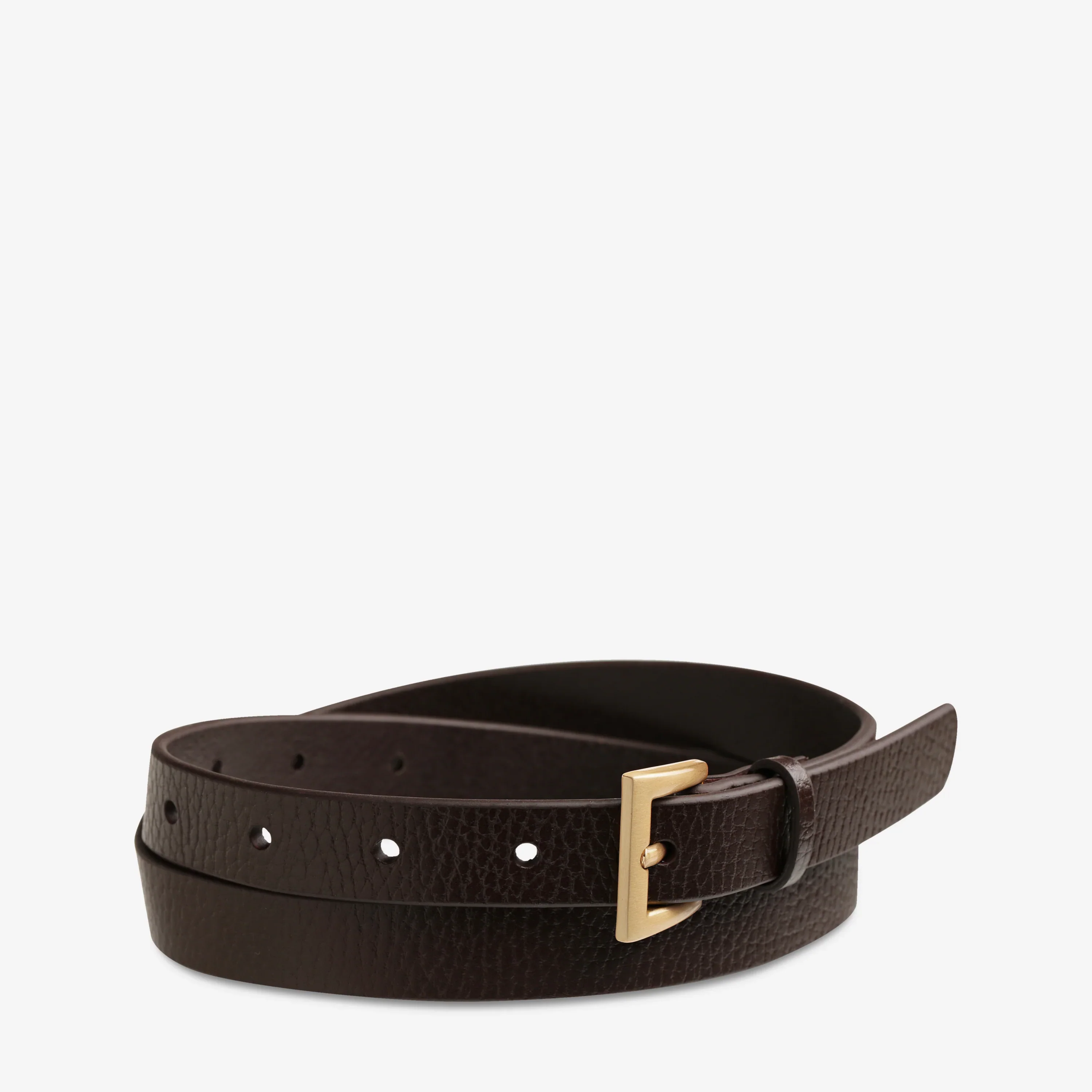 STATUS ANXIETY Womens Part Of Me Leather Belt - Choc/ Gold - Image 4