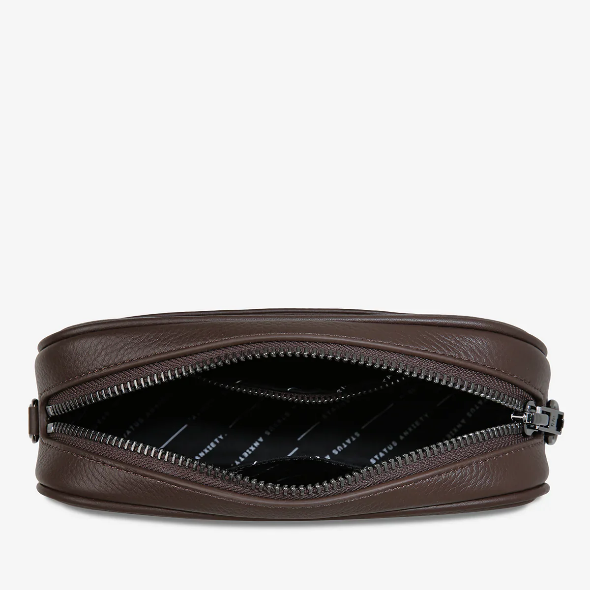 STATUS ANXIETY Womens Plunder Leather Bag with Dual Strap in Cocoa - Image 13