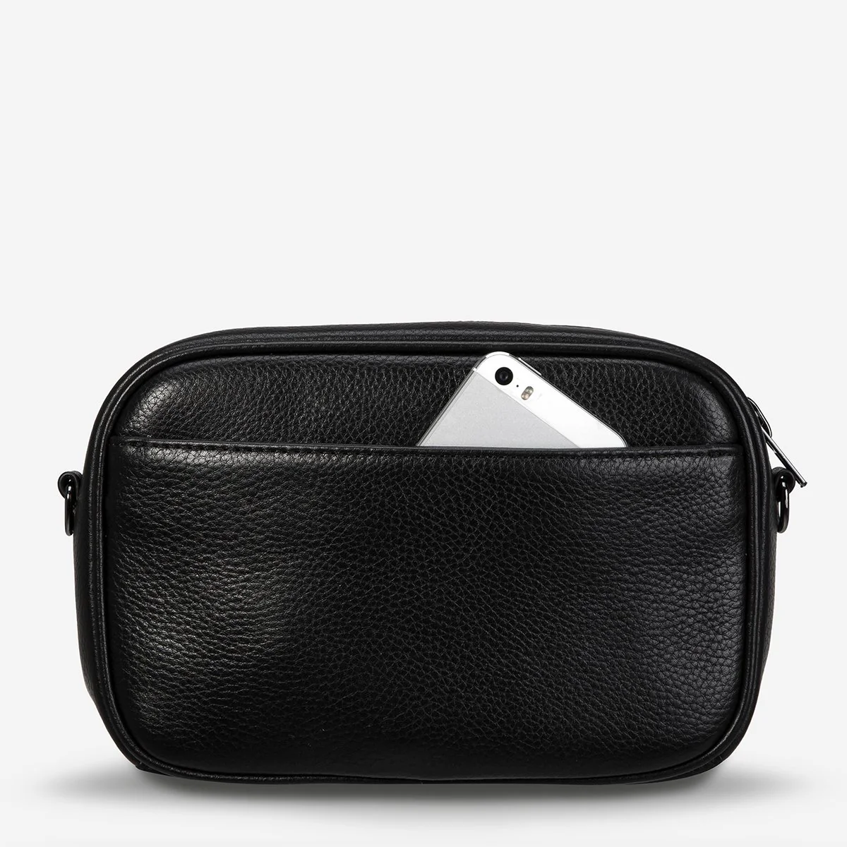 STATUS ANXIETY Womens Plunder Leather Crossbody Bag - Black - Image 2
